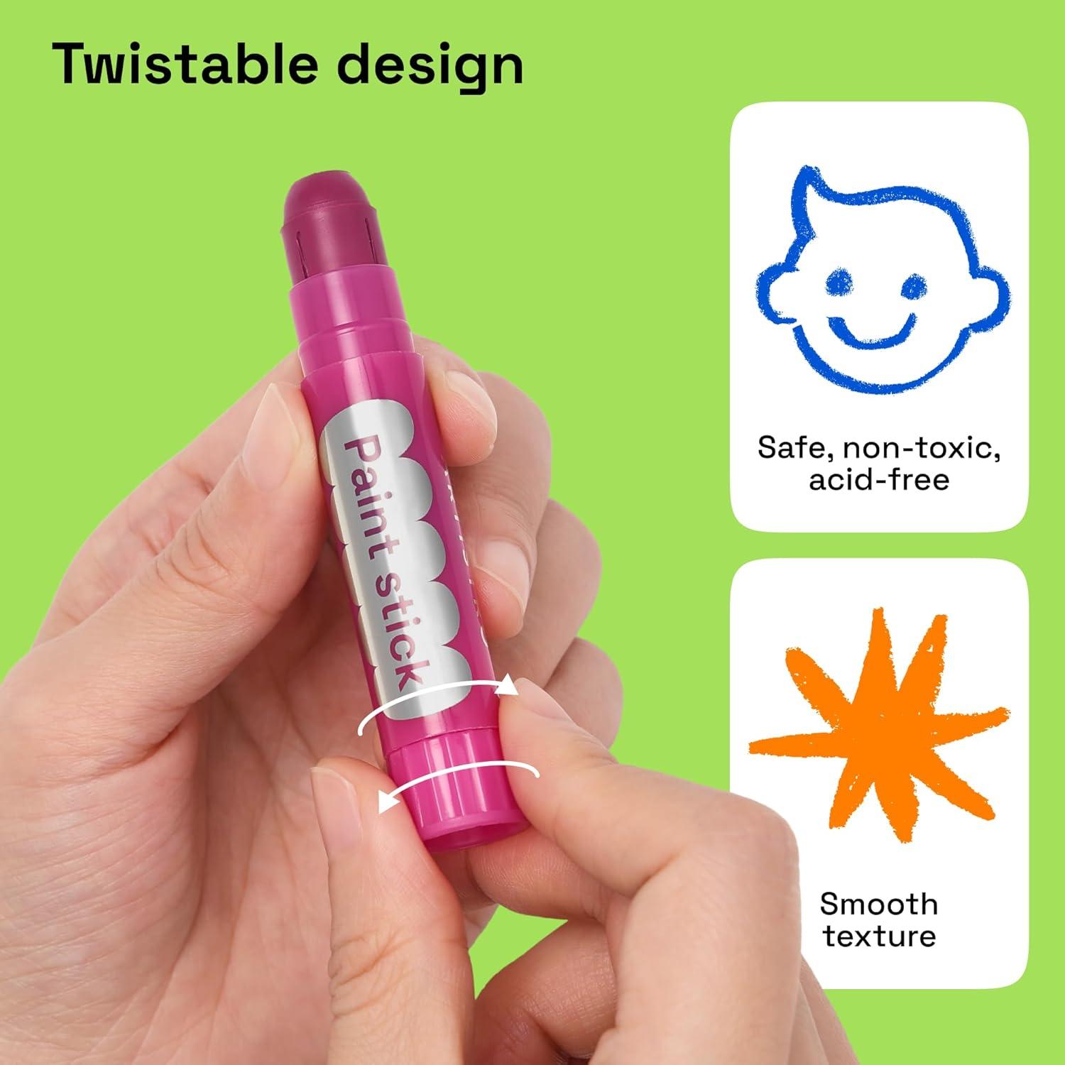 ARTISTRO Pintura Tempera Lavable en Barras - 12 Colores