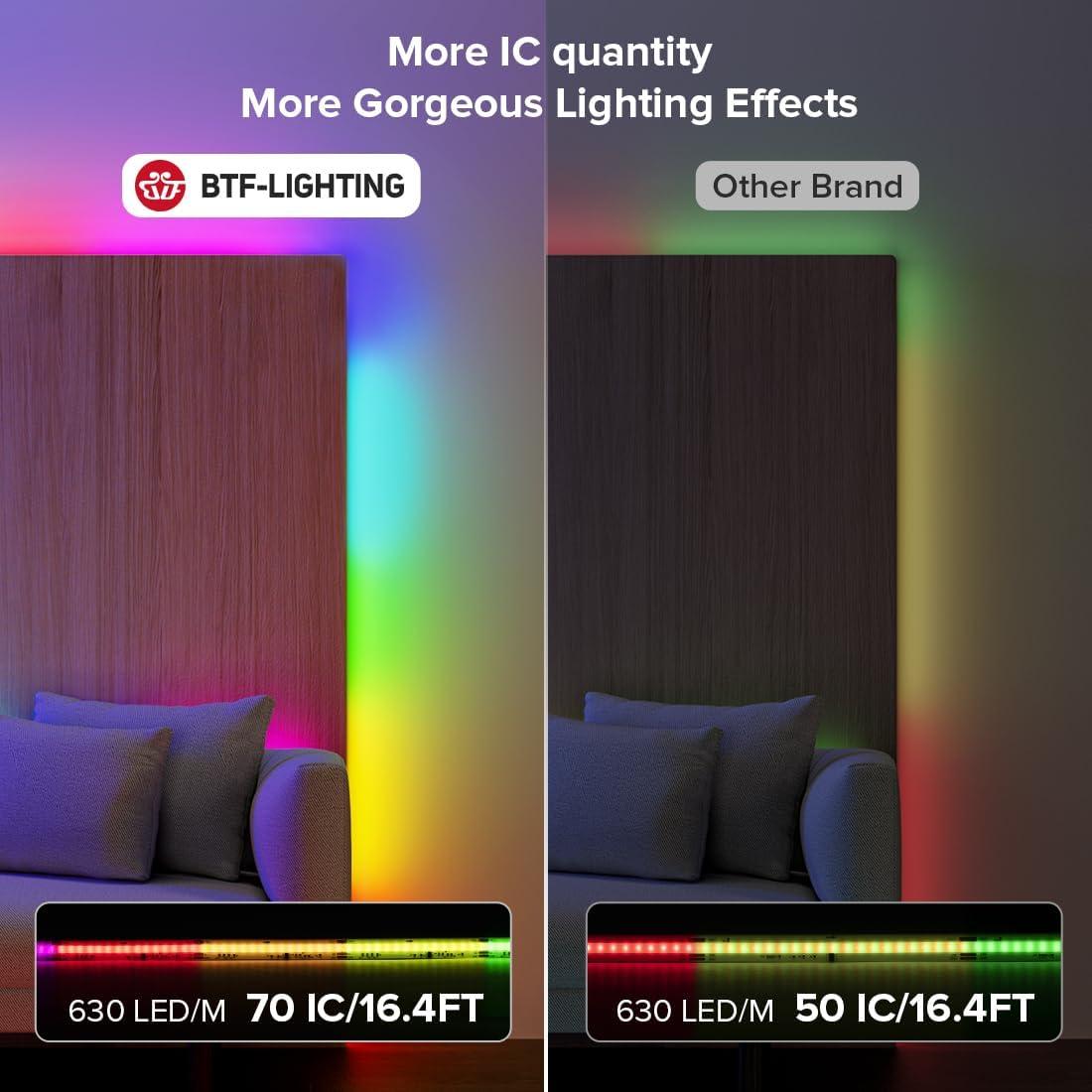 Cinta LED RGB FCOB BTF-LIGHTING 5m 630LED/m DC24V Bluetooth