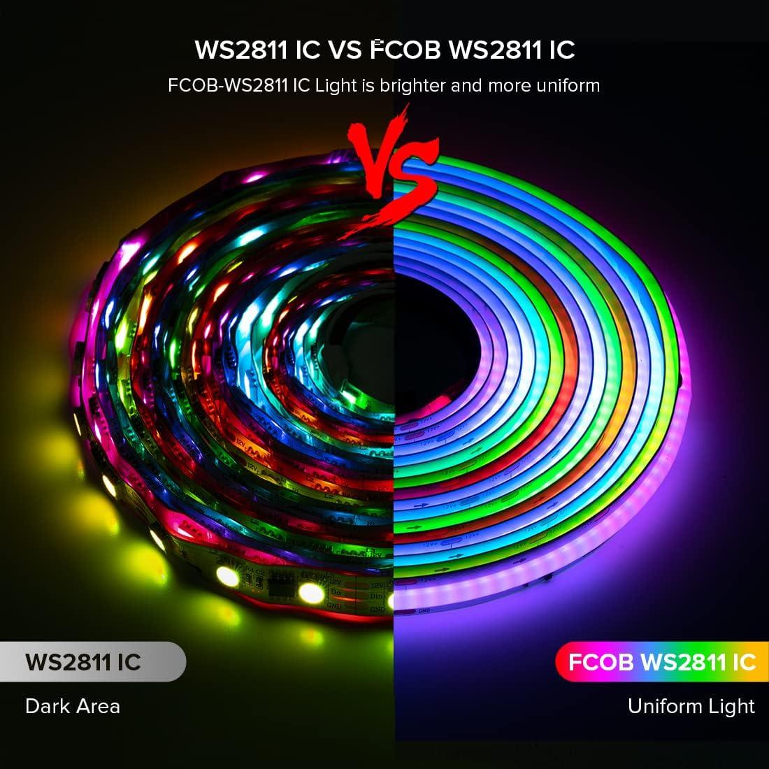 Cinta LED RGB FCOB BTF-LIGHTING 5m 630LED/m DC24V Bluetooth