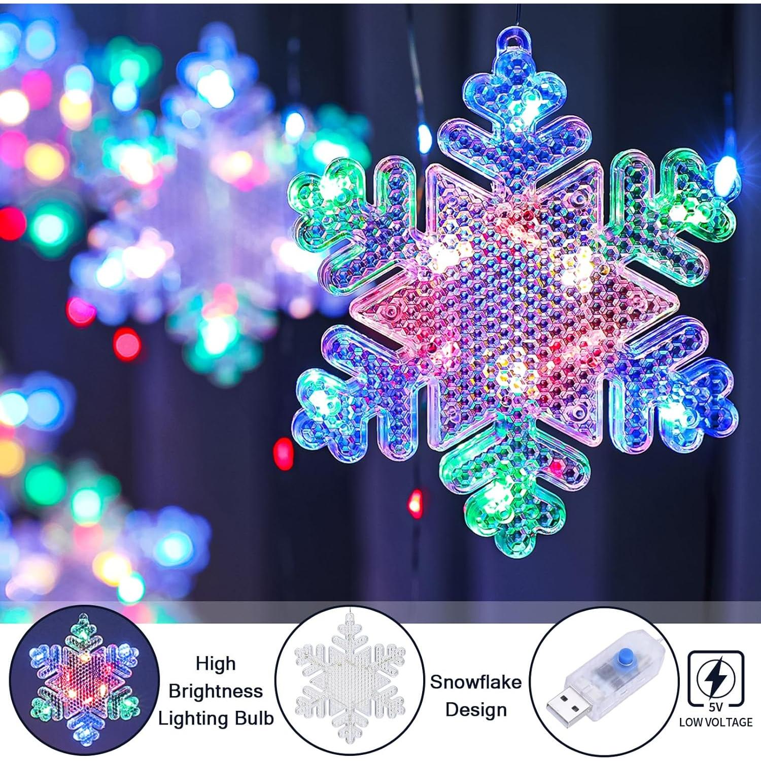 Luces de Ventana de Navidad 2M 160 LED BLOOMWIN RGB USB