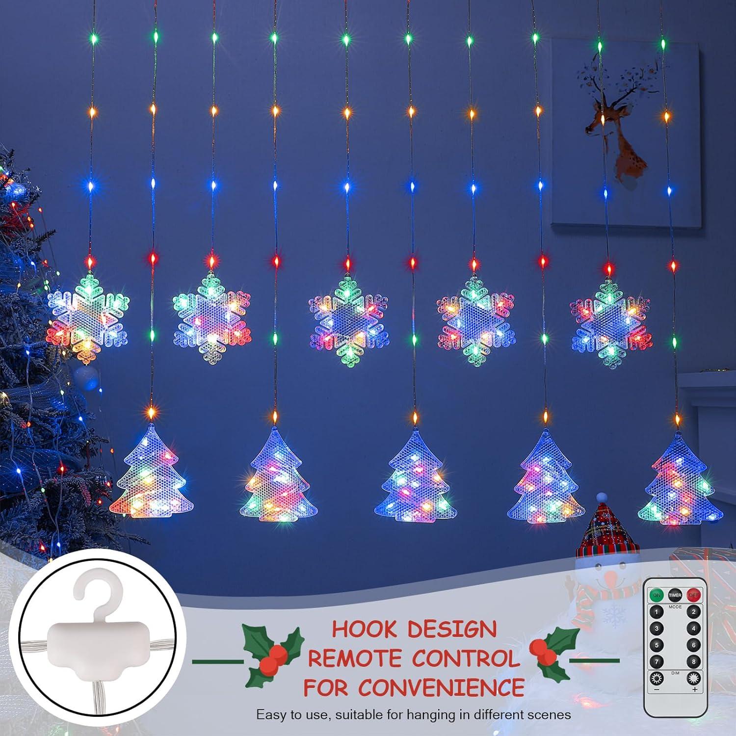 Luces de Ventana de Navidad 2M 160 LED BLOOMWIN RGB USB