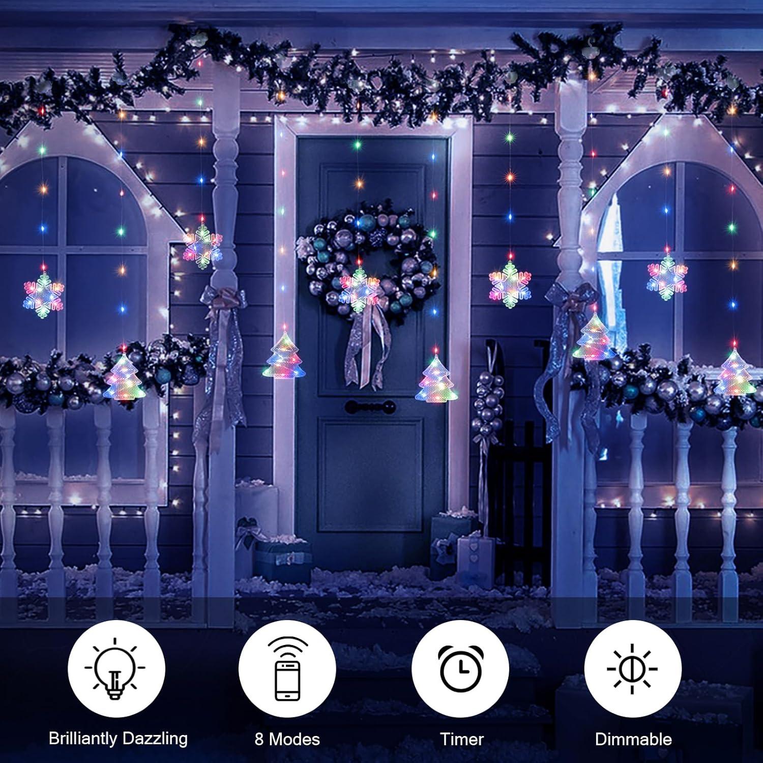 Luces de Ventana de Navidad 2M 160 LED BLOOMWIN RGB USB