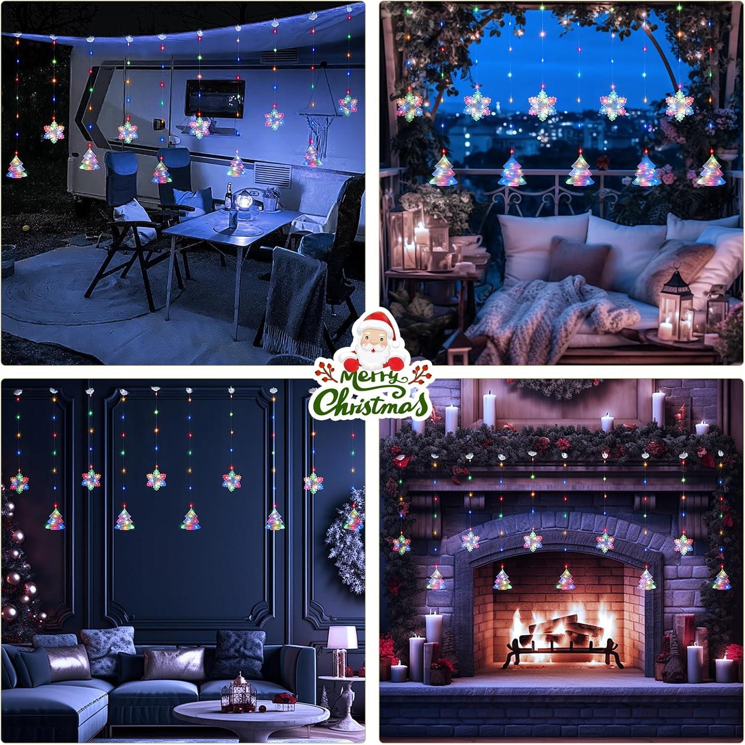 Luces de Ventana de Navidad 2M 160 LED BLOOMWIN RGB USB