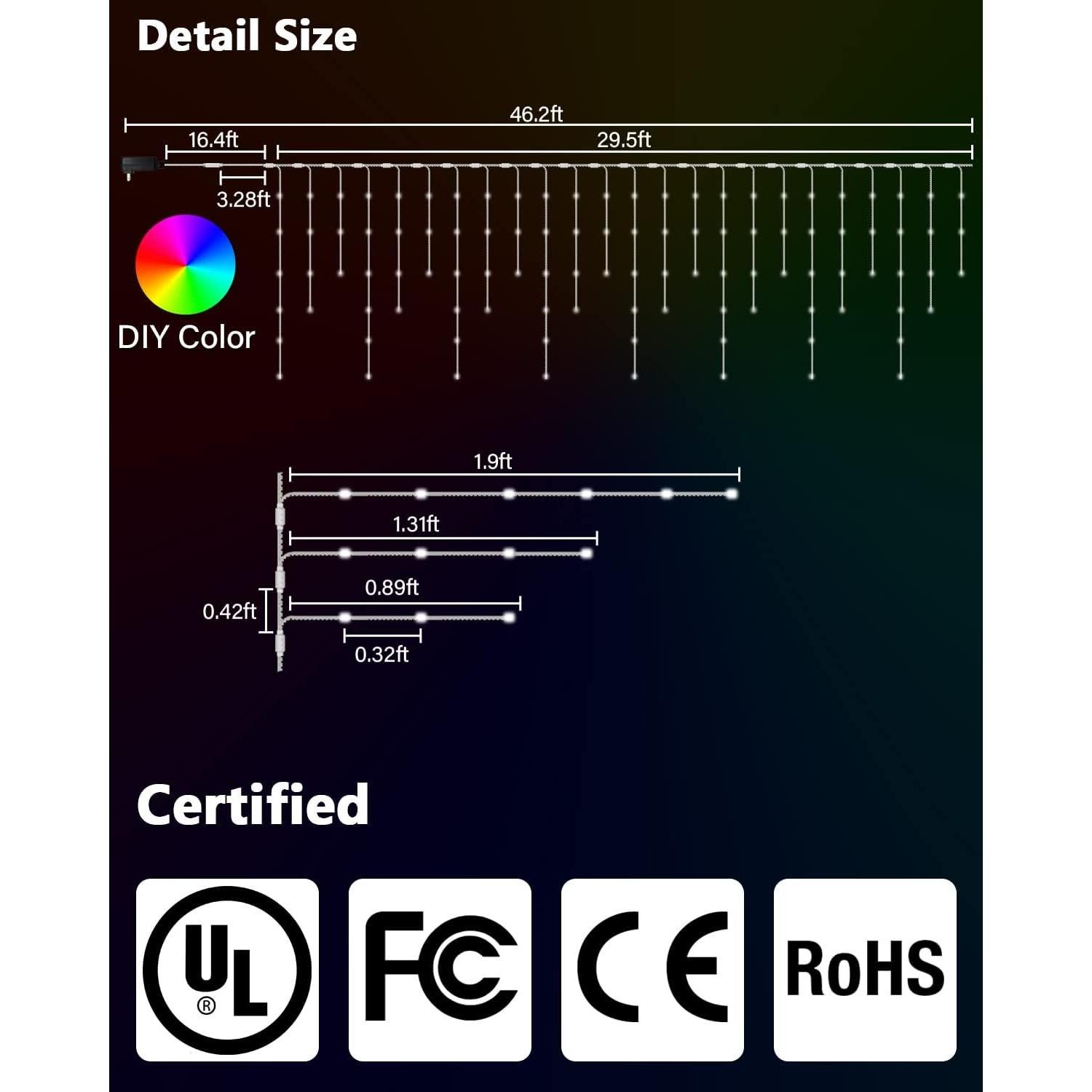 Luces de Hielo LED Inteligentes 10m Avatar Controls Multicolor