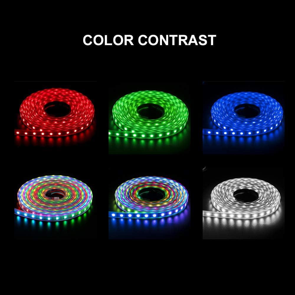 Tira LED RGB 5M BTF-LIGHTING WS2812B Control Remoto RF