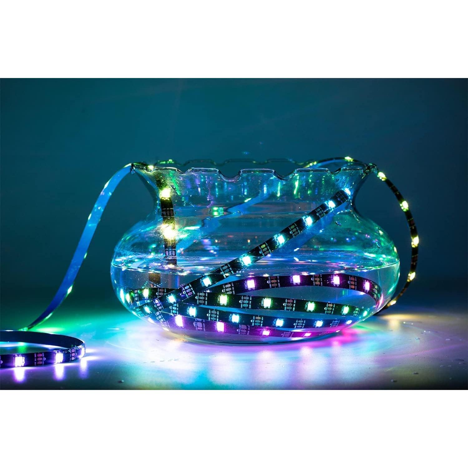 Tira LED WS2812B 5m 150LEDs RGB IP65 SMD 5050 Negro