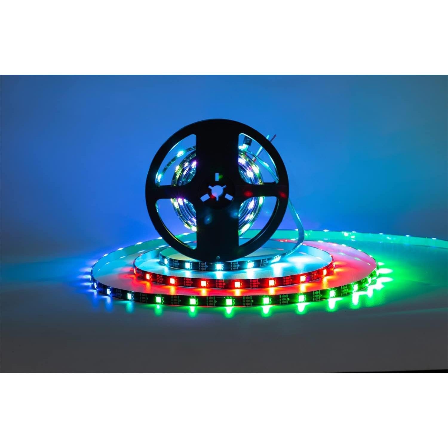 Tira LED WS2812B 5m 150LEDs RGB IP65 SMD 5050 Negro