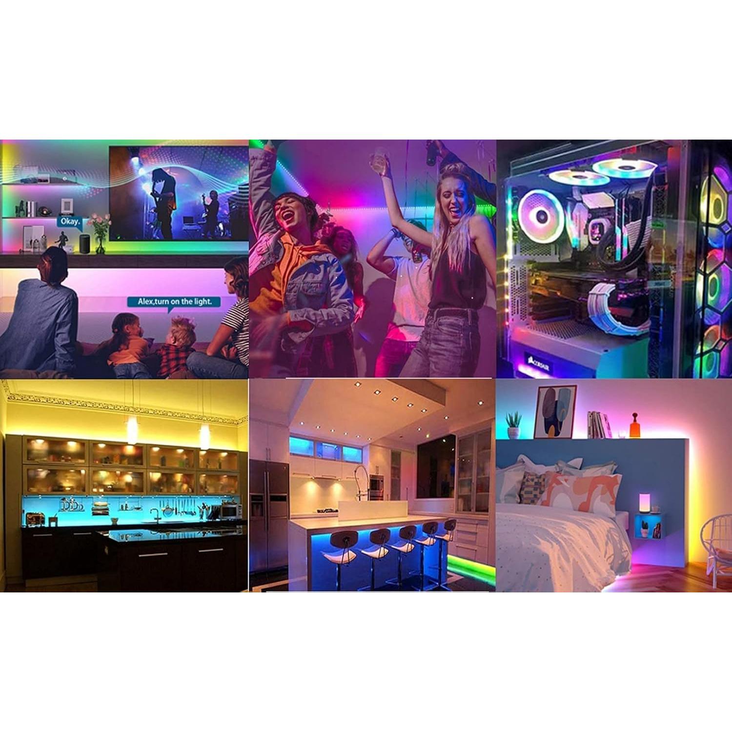 Tira LED WS2812B 5m 150LEDs RGB IP65 SMD 5050 Negro