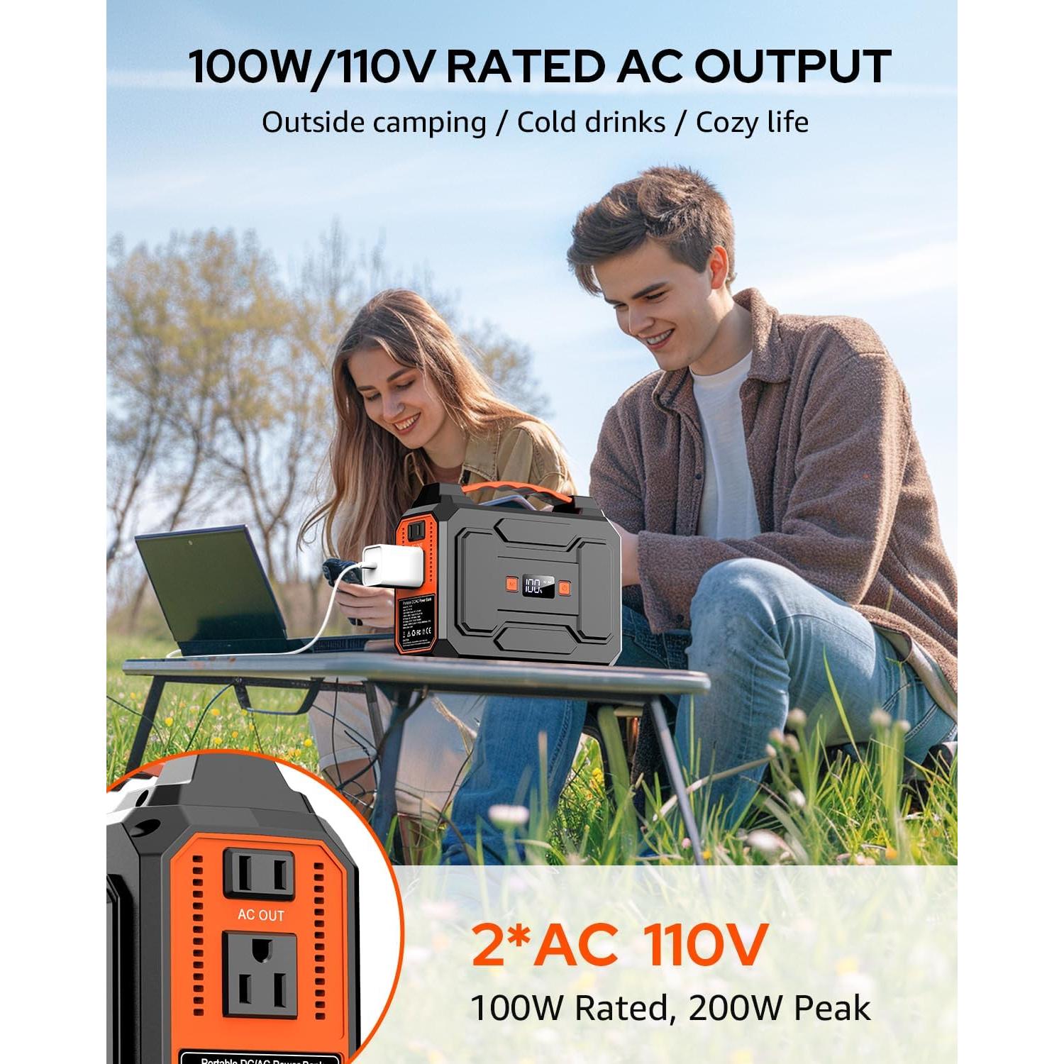 Banco de Energía Solar Apowking 146Wh 100W Portátil