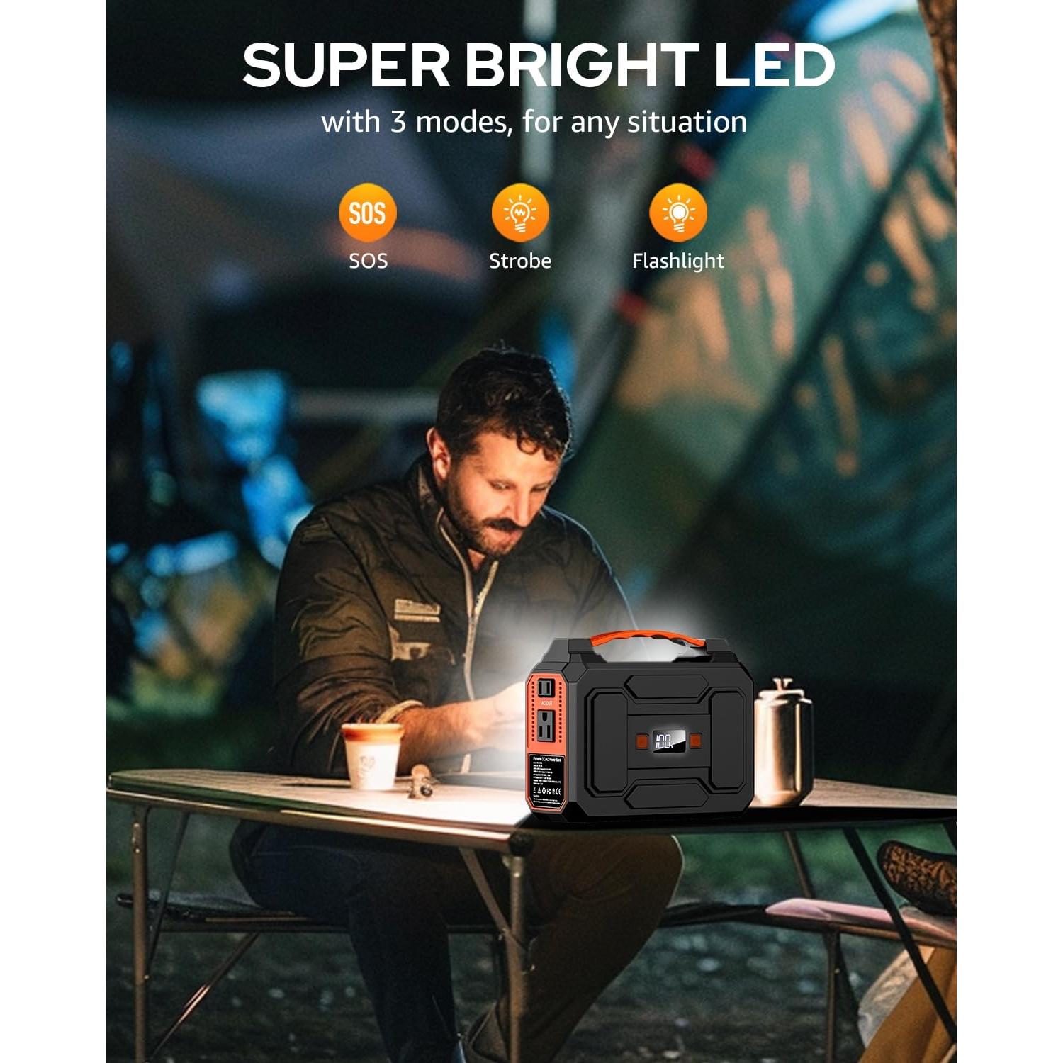 Banco de Energía Solar Apowking 146Wh 100W Portátil