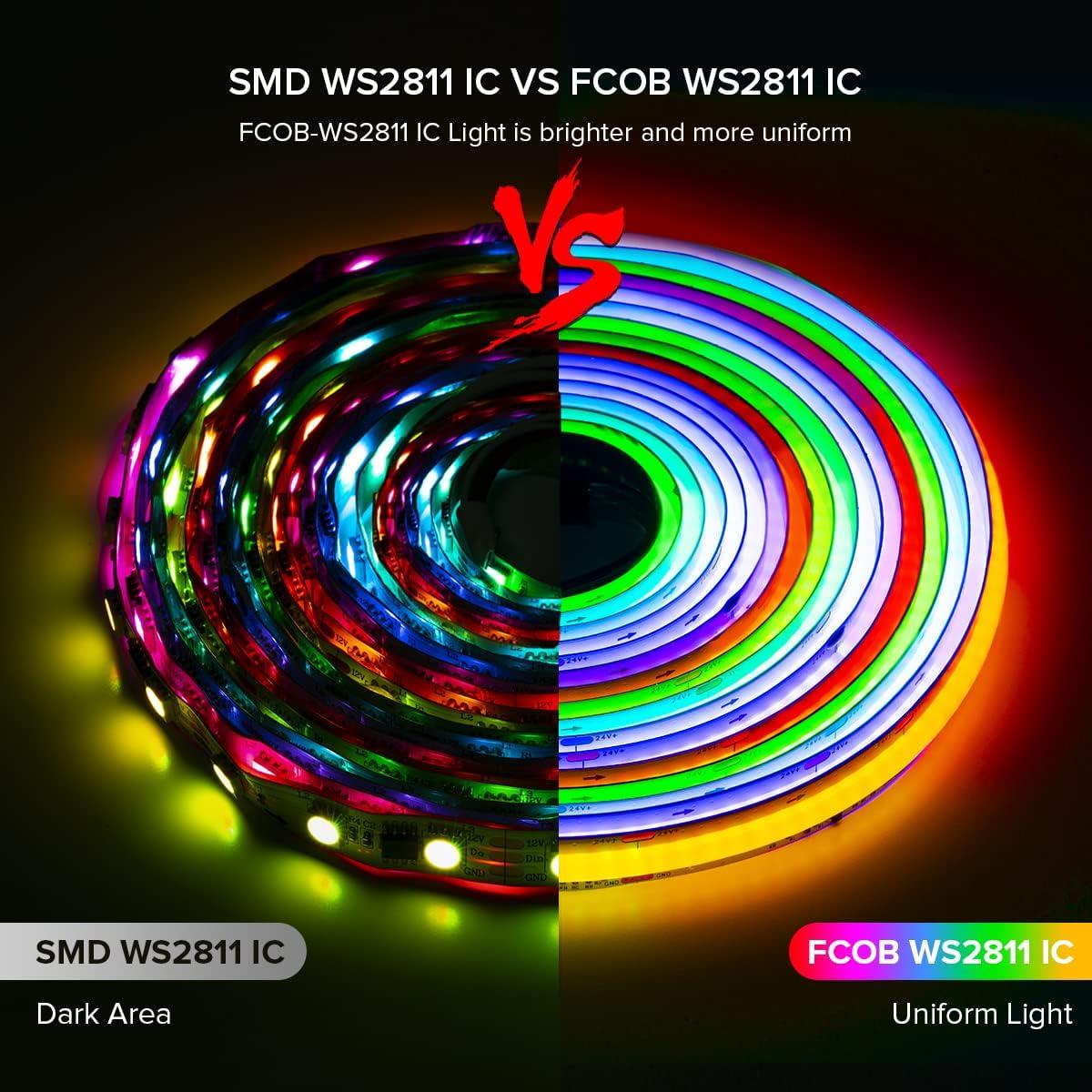 Tira LED RGB direccionable BTF-LIGHTING FCOB 5m 720LED/m