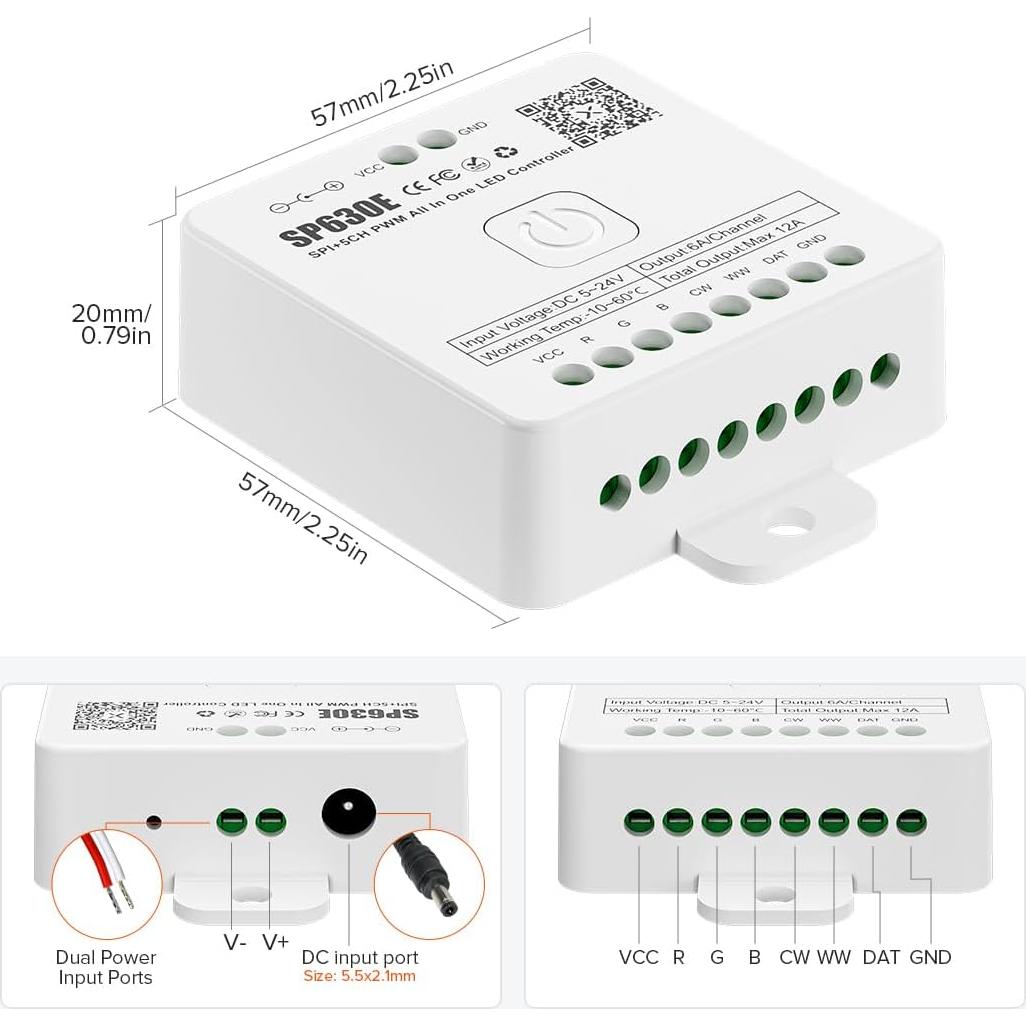 Tira LED RGB 5M BTF-LIGHTING WS2812B Control Remoto RF