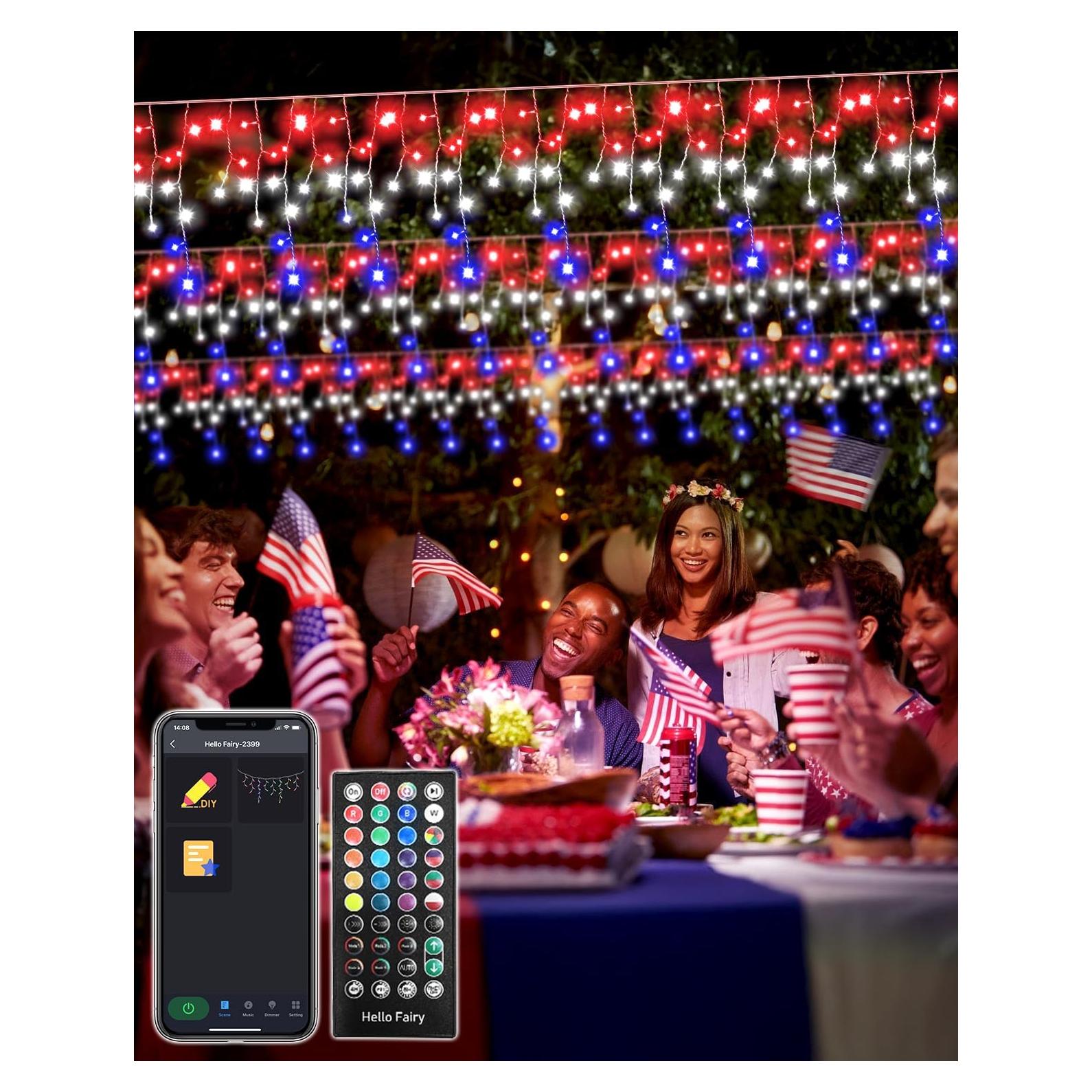 Luces de Carámbano Inteligentes 30m LED Hysiry con Control APP