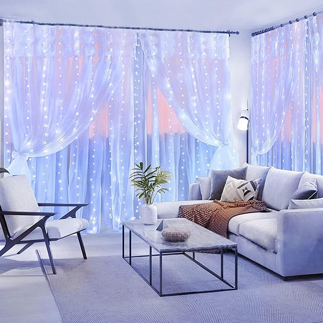 Luces de Cortina LED Blancas PJM Twinkle 2.4m x 1.8m USB