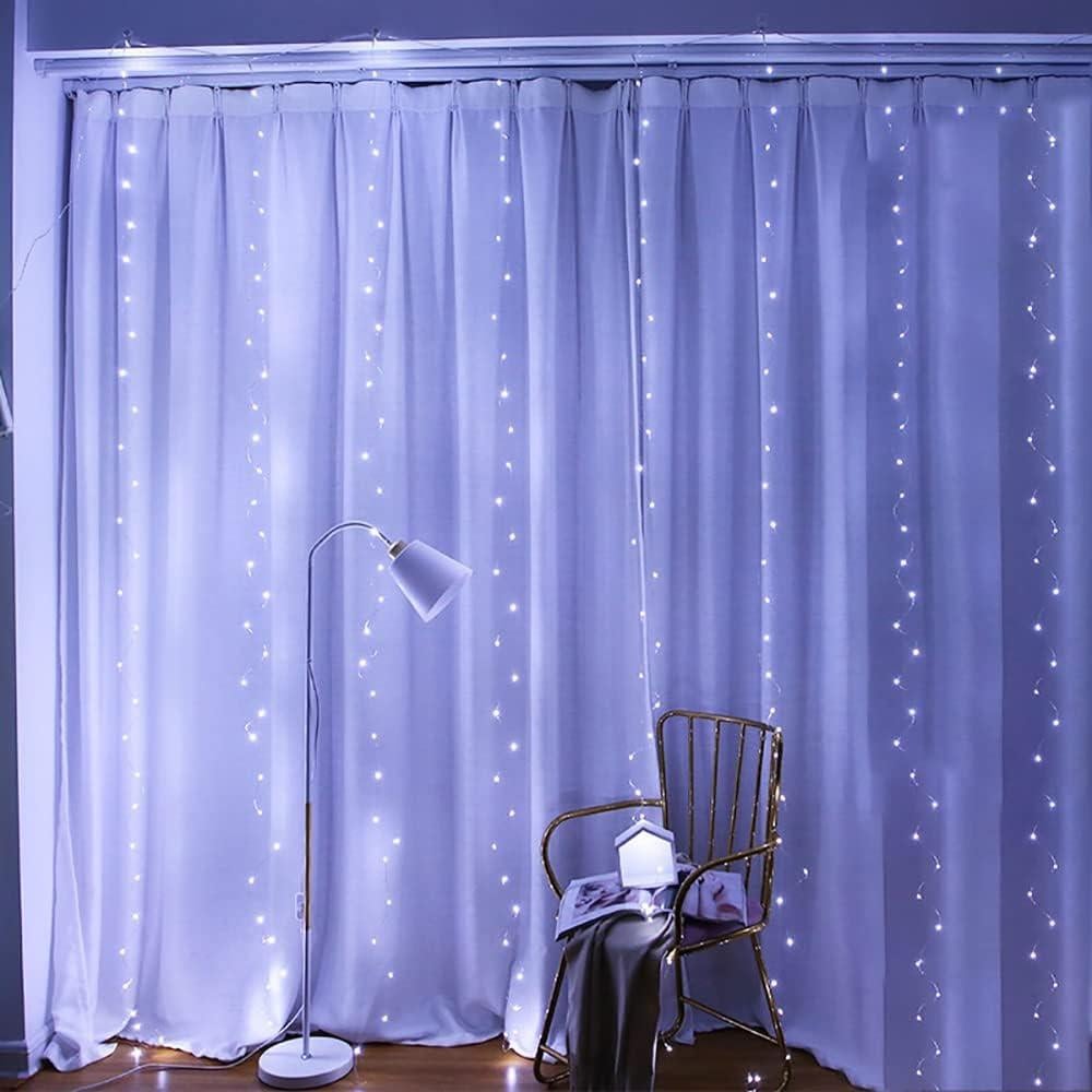 Luces de Cortina LED Blancas PJM Twinkle 2.4m x 1.8m USB