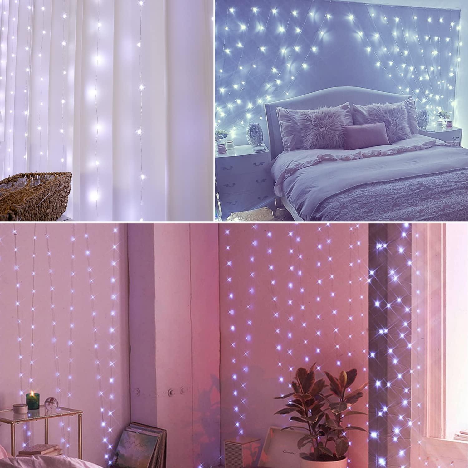 Luces de Cortina LED Blancas PJM Twinkle 2.4m x 1.8m USB