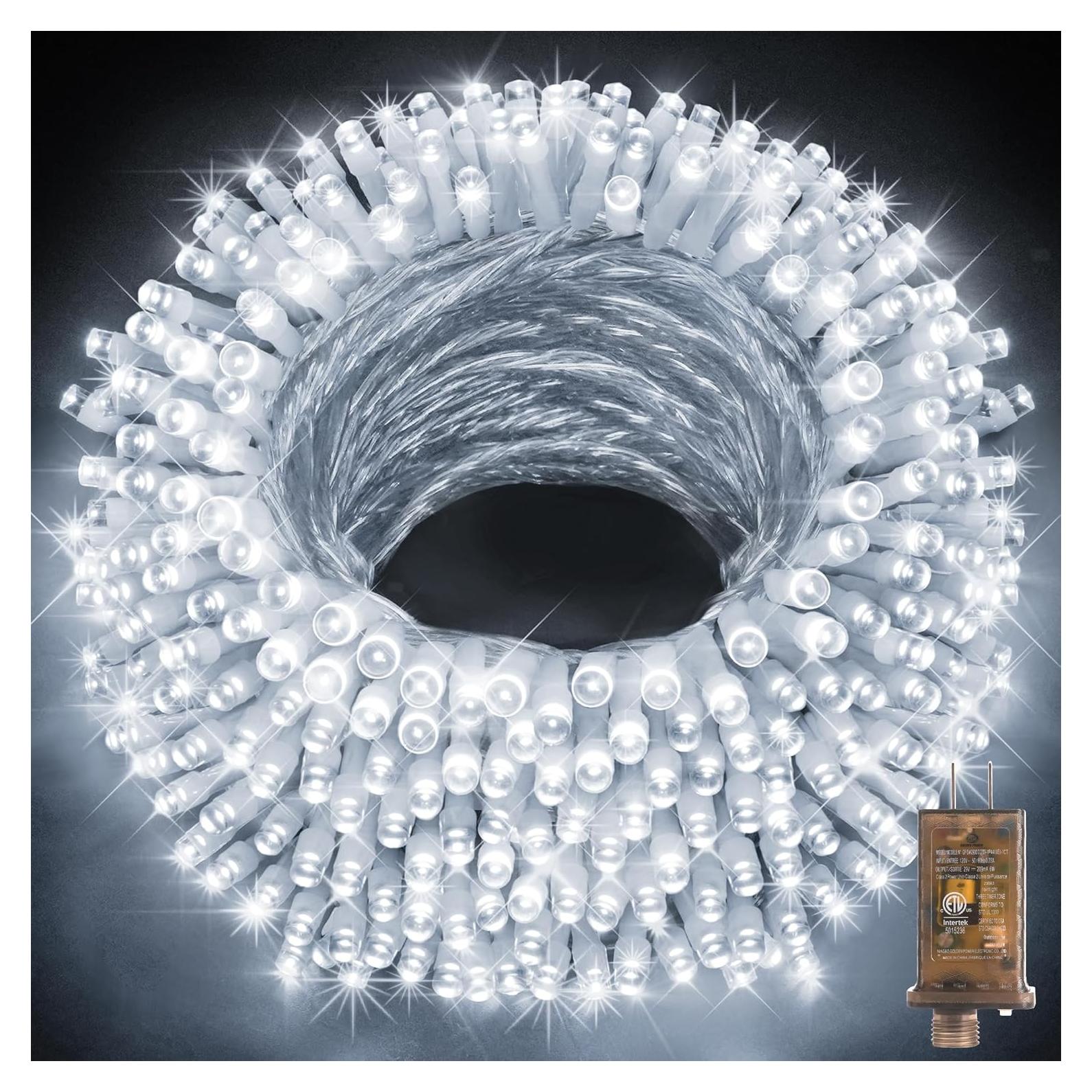 Luces de Cadena LED KNONEW 123.44m 1000 LEDs Blancas Frías