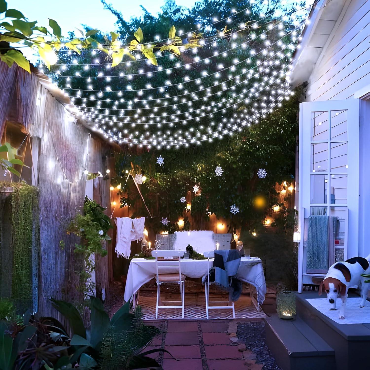 Luces de Cadena LED KNONEW 123.44m 1000 LEDs Blancas Frías