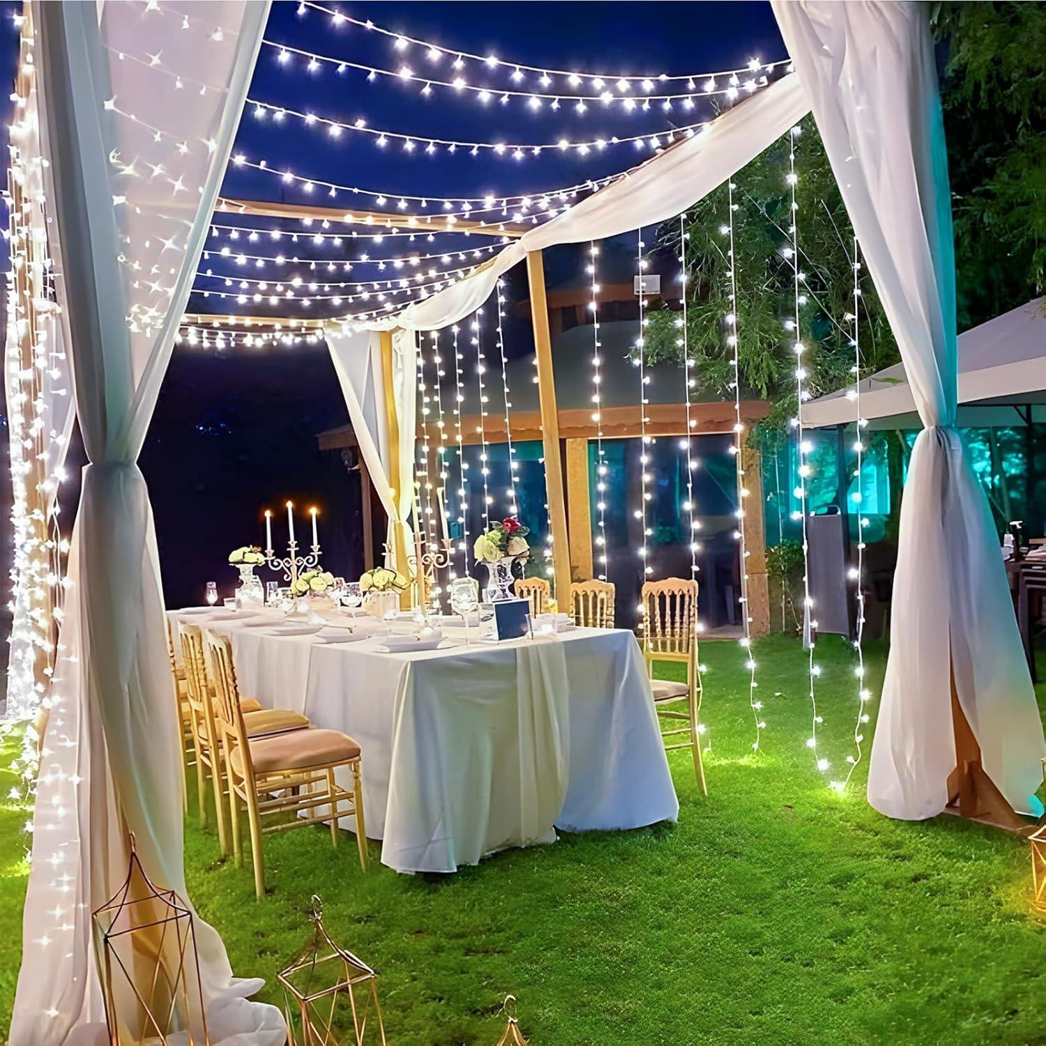 Luces de Cadena LED KNONEW 123.44m 1000 LEDs Blancas Frías