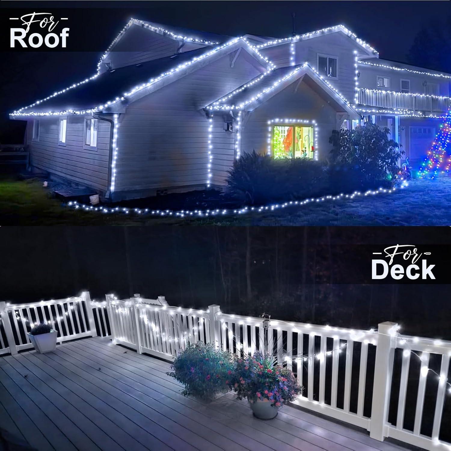 Luces de Cadena LED KNONEW 123.44m 1000 LEDs Blancas Frías