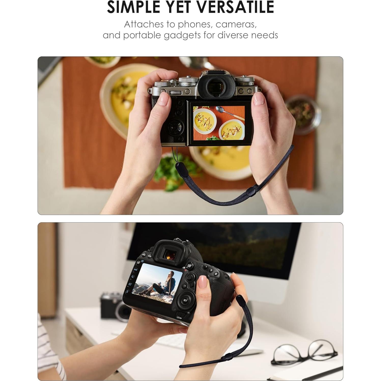 Correa de Muñeca Avorast Nylon Ajustable Paquete de 6 Negra