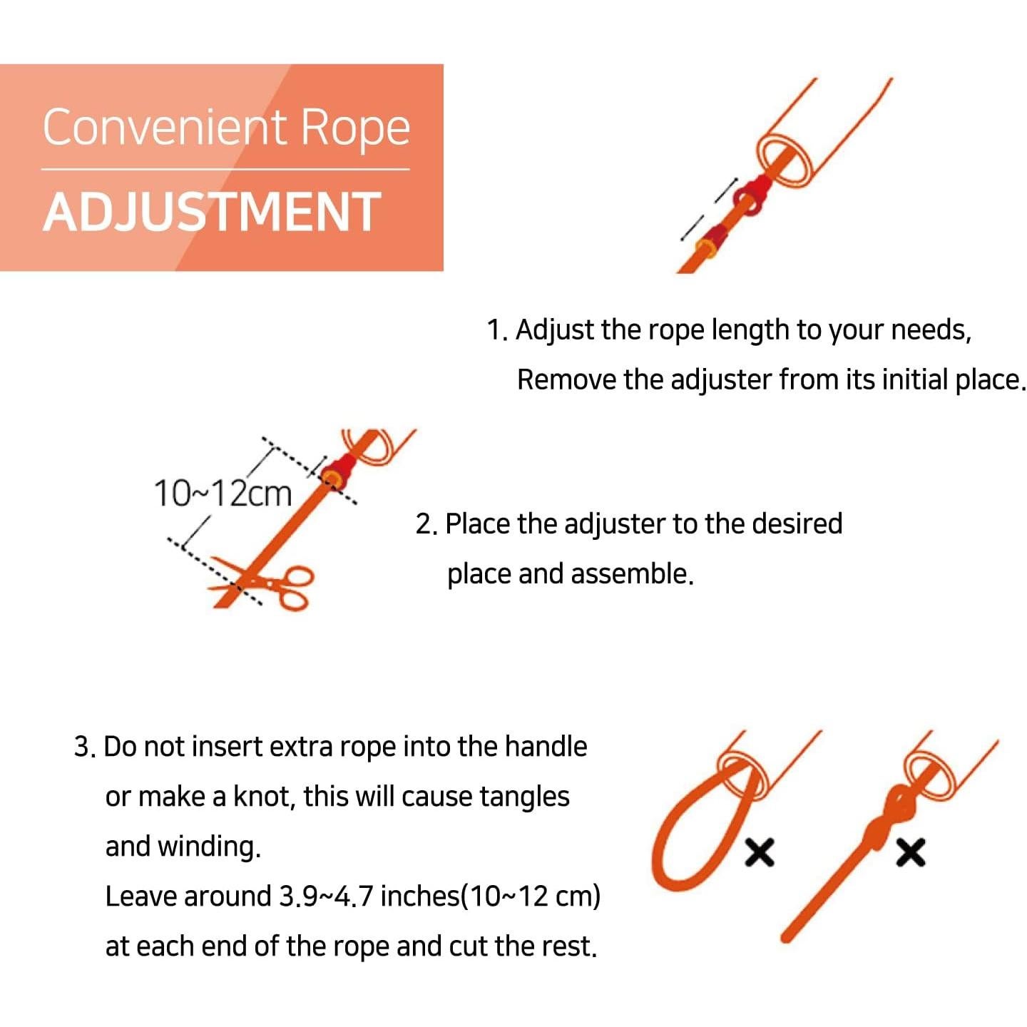 Cuerda de Saltar KSY para Niños Ajustable 260 cm Antideslizante