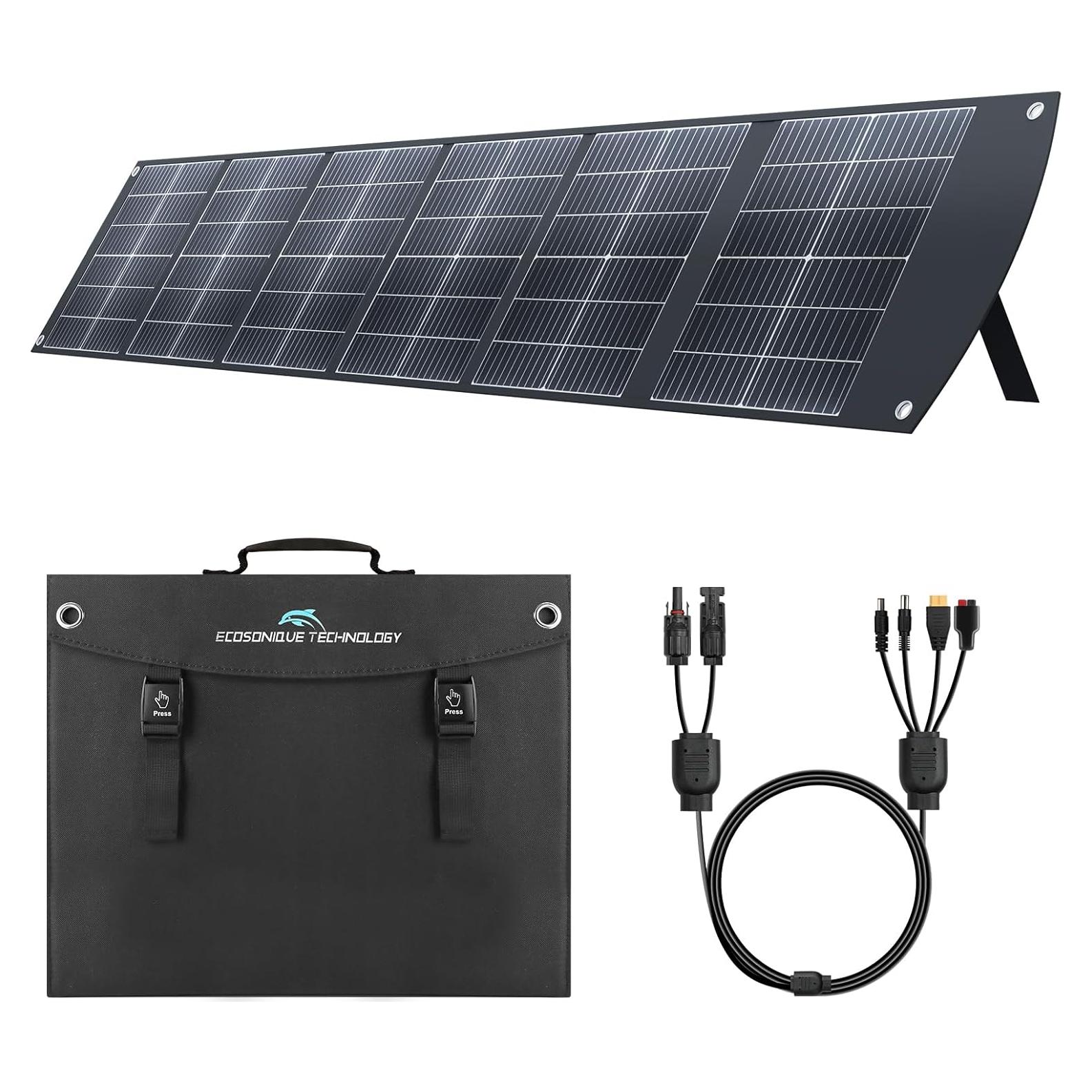 Panel Solar Portátil Ecosonique 200W Plegable y Ligero USB-C