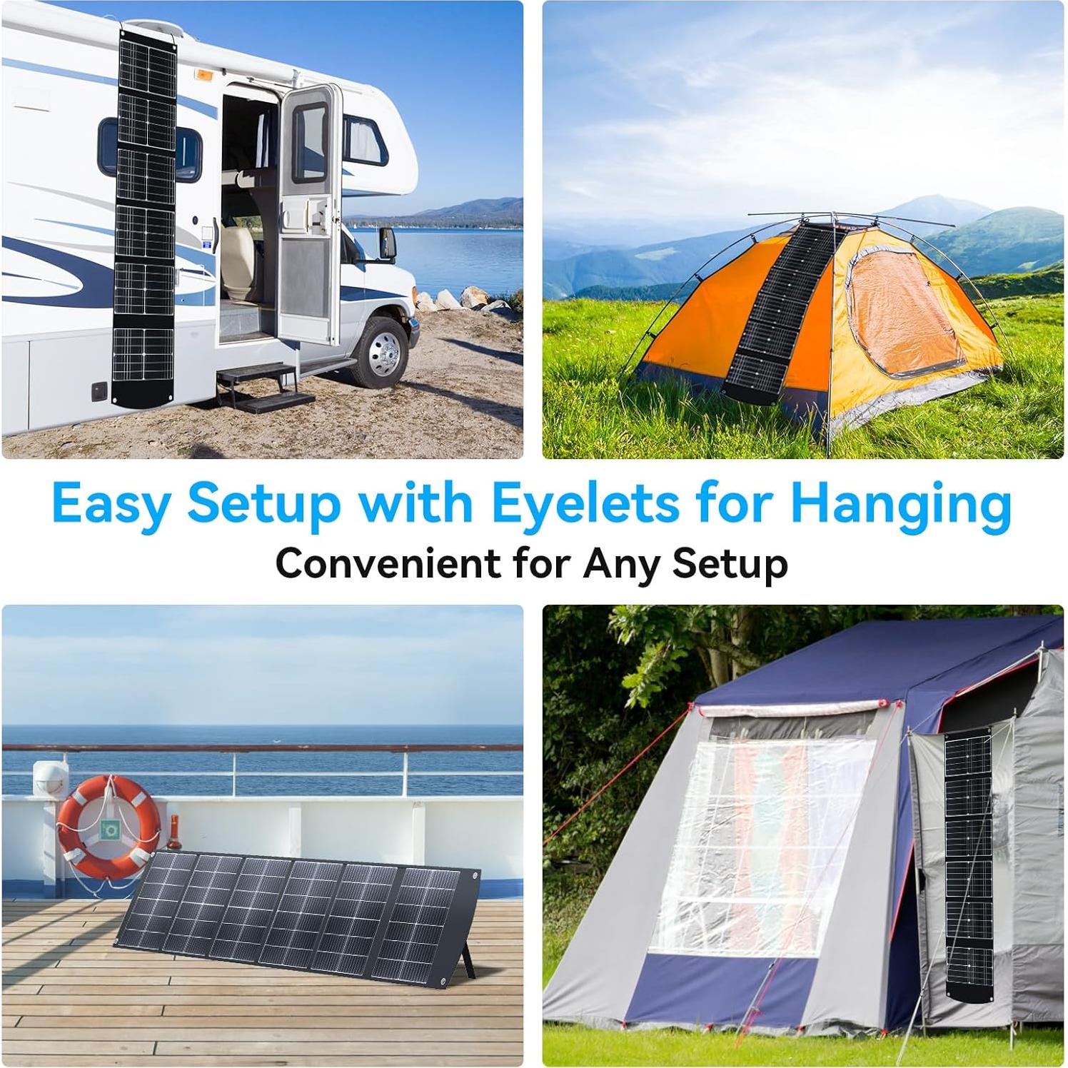 Panel Solar Portátil Ecosonique 200W Plegable y Ligero USB-C