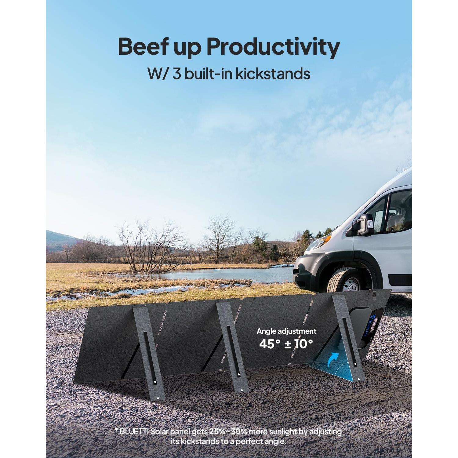 Panel Solar Plegable BLUETTI 200W para Generadores Portátiles