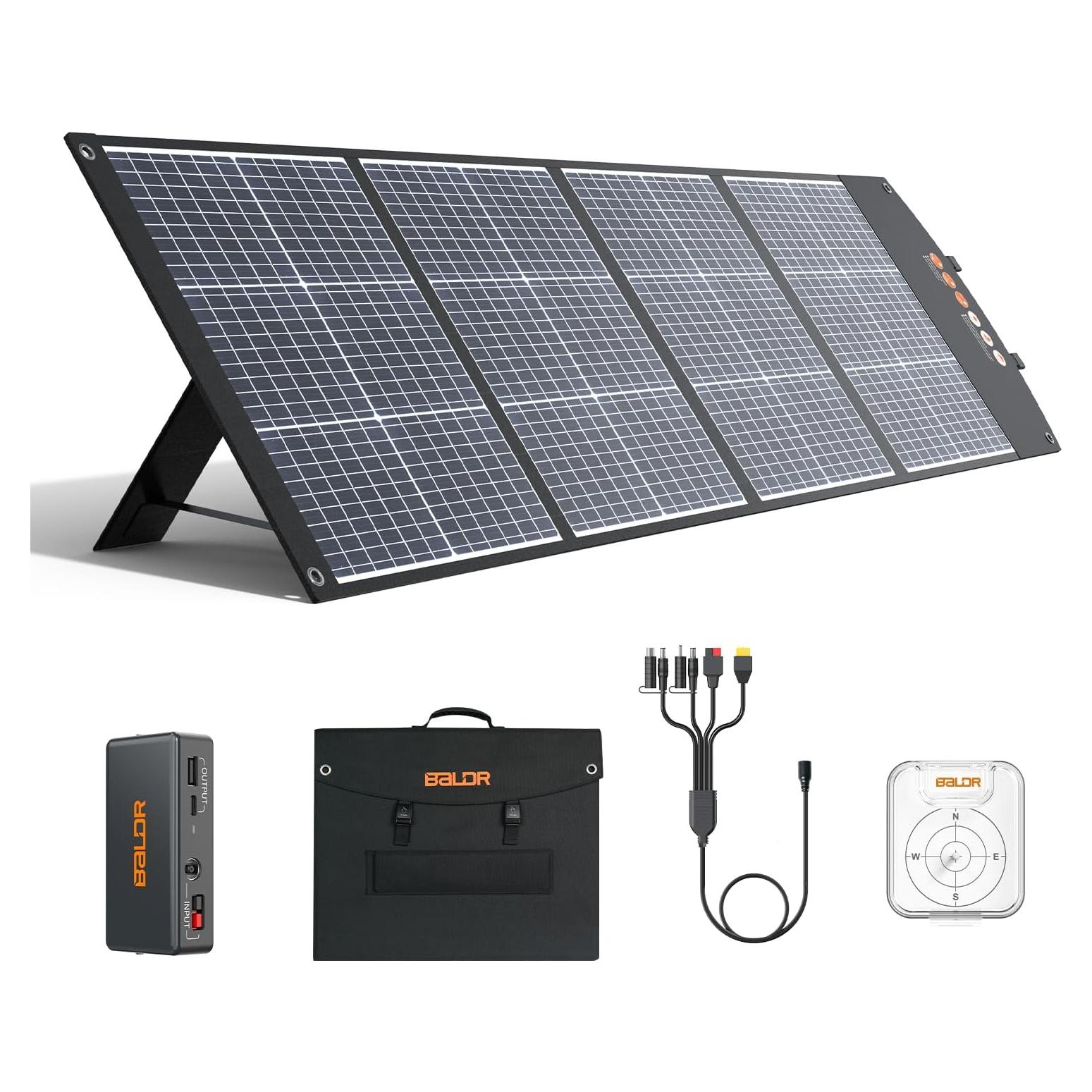 Panel Solar Plegable BALDR 200W Monocristalino Eficiente