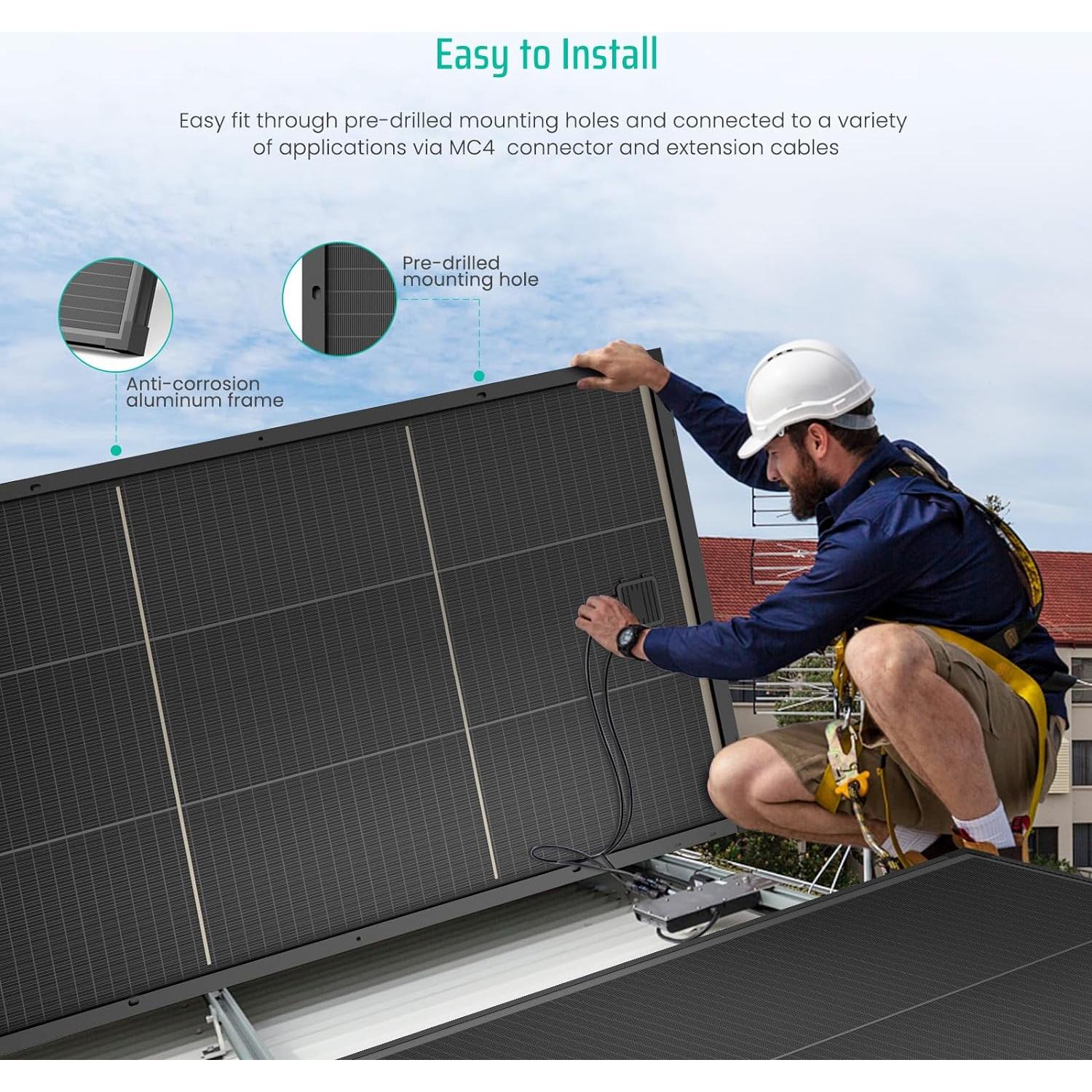Panel Solar Bifacial FivstaSola 200W 16BB Alta Eficiencia
