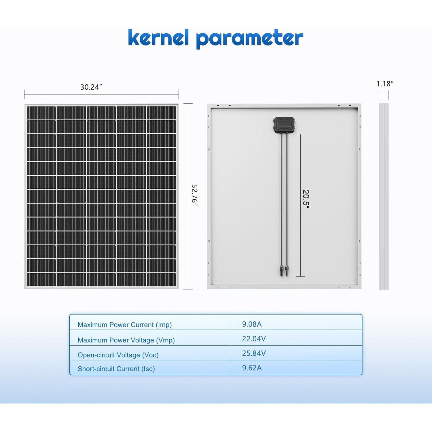 Panel Solar 200W Alrska Monocristalino Alta Eficiencia 12/24V