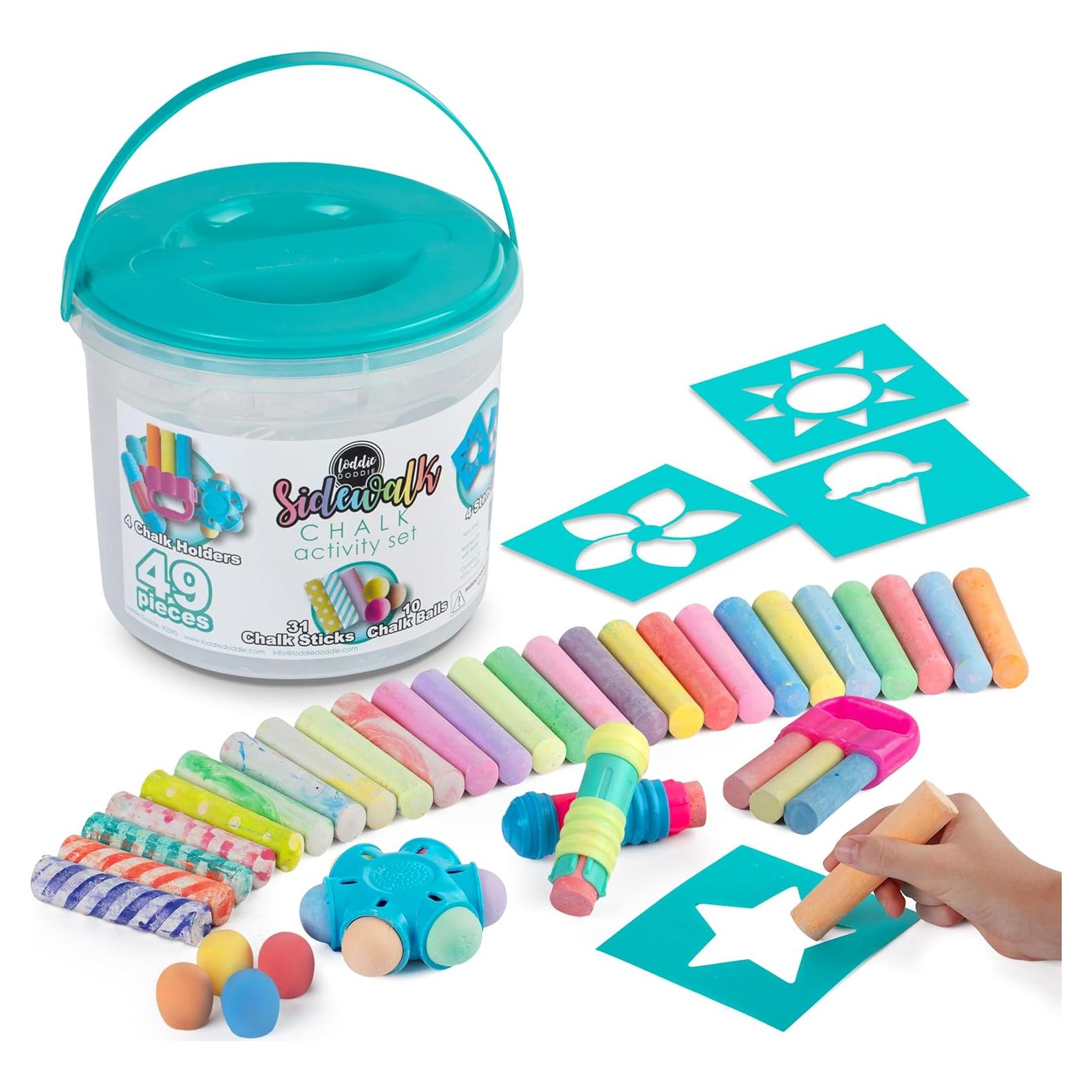 Set de Tiza al Aire Libre Loddie Doddie 49 Piezas Multicolor