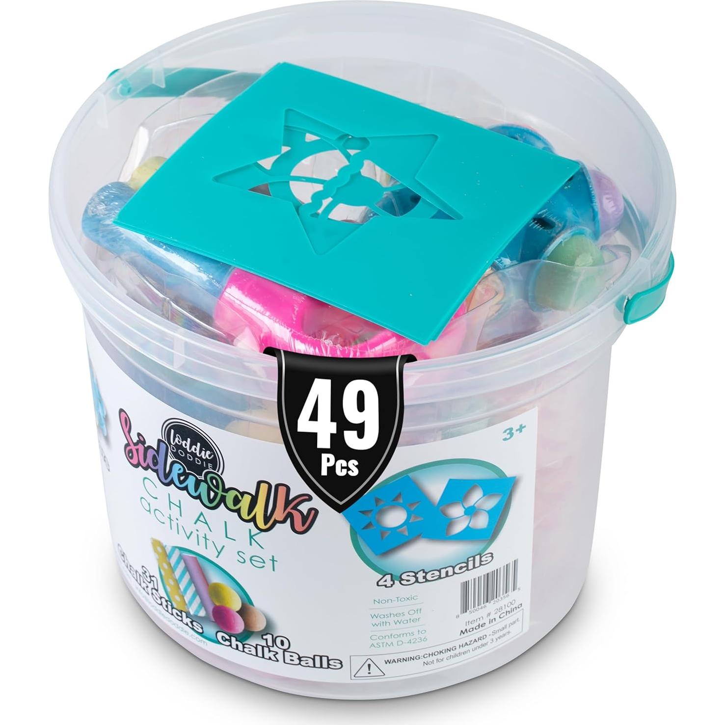 Set de Tiza al Aire Libre Loddie Doddie 49 Piezas Multicolor