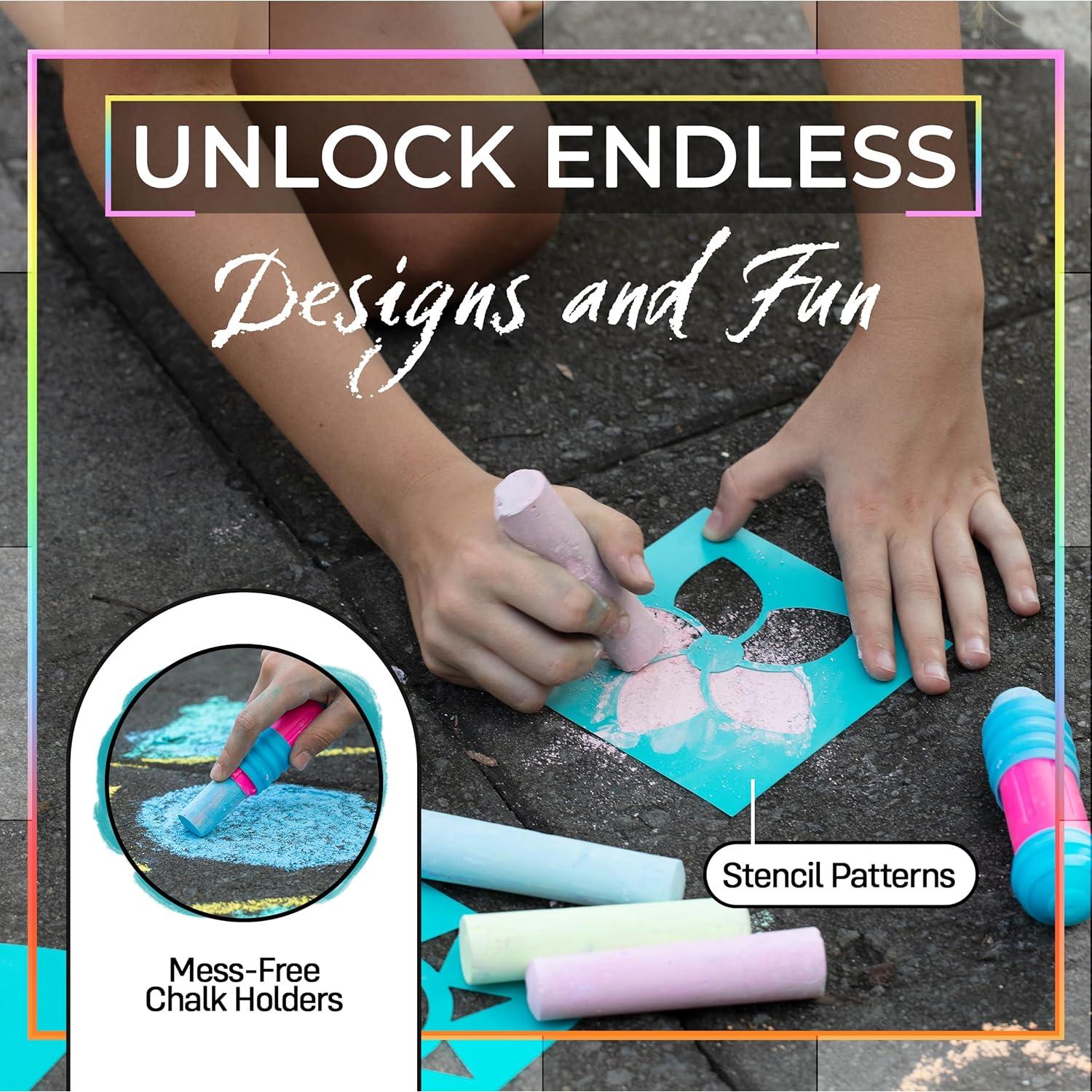 Set de Tiza al Aire Libre Loddie Doddie 49 Piezas Multicolor