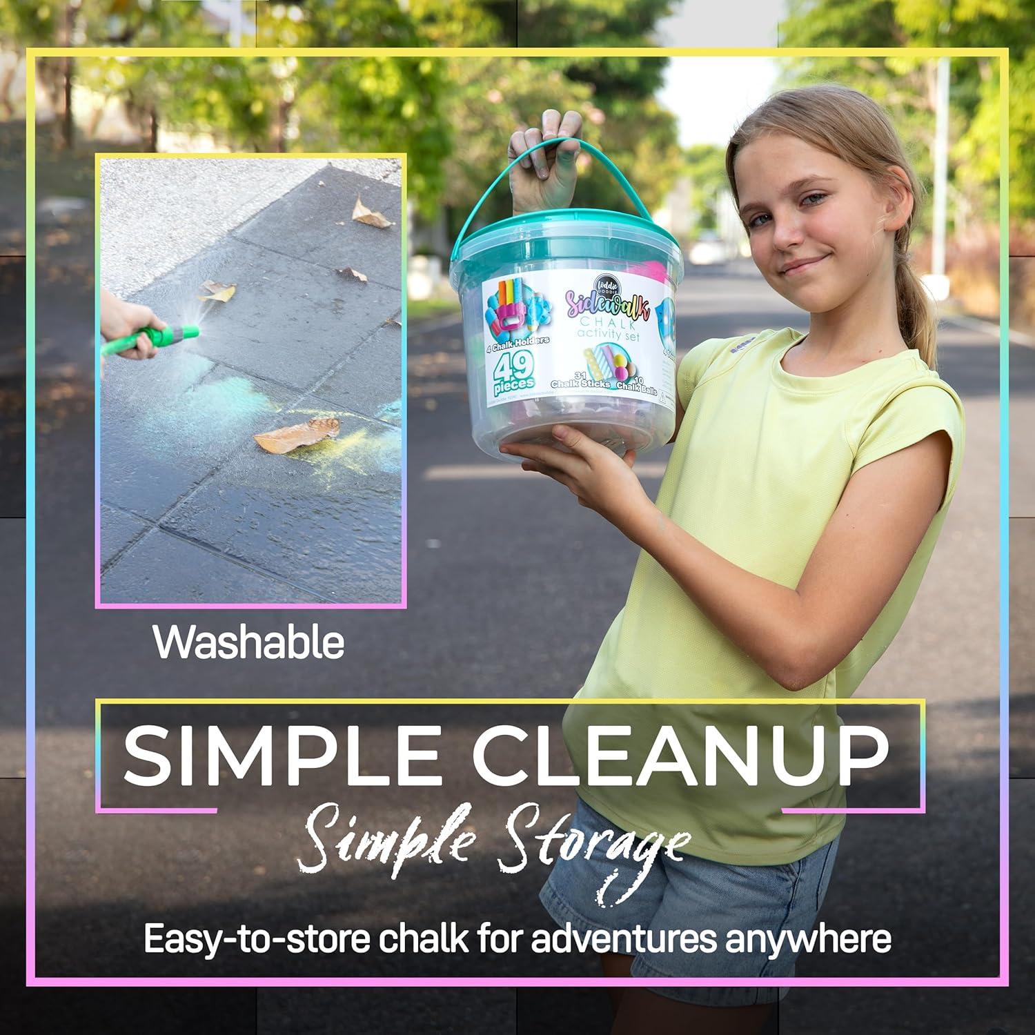 Set de Tiza al Aire Libre Loddie Doddie 49 Piezas Multicolor