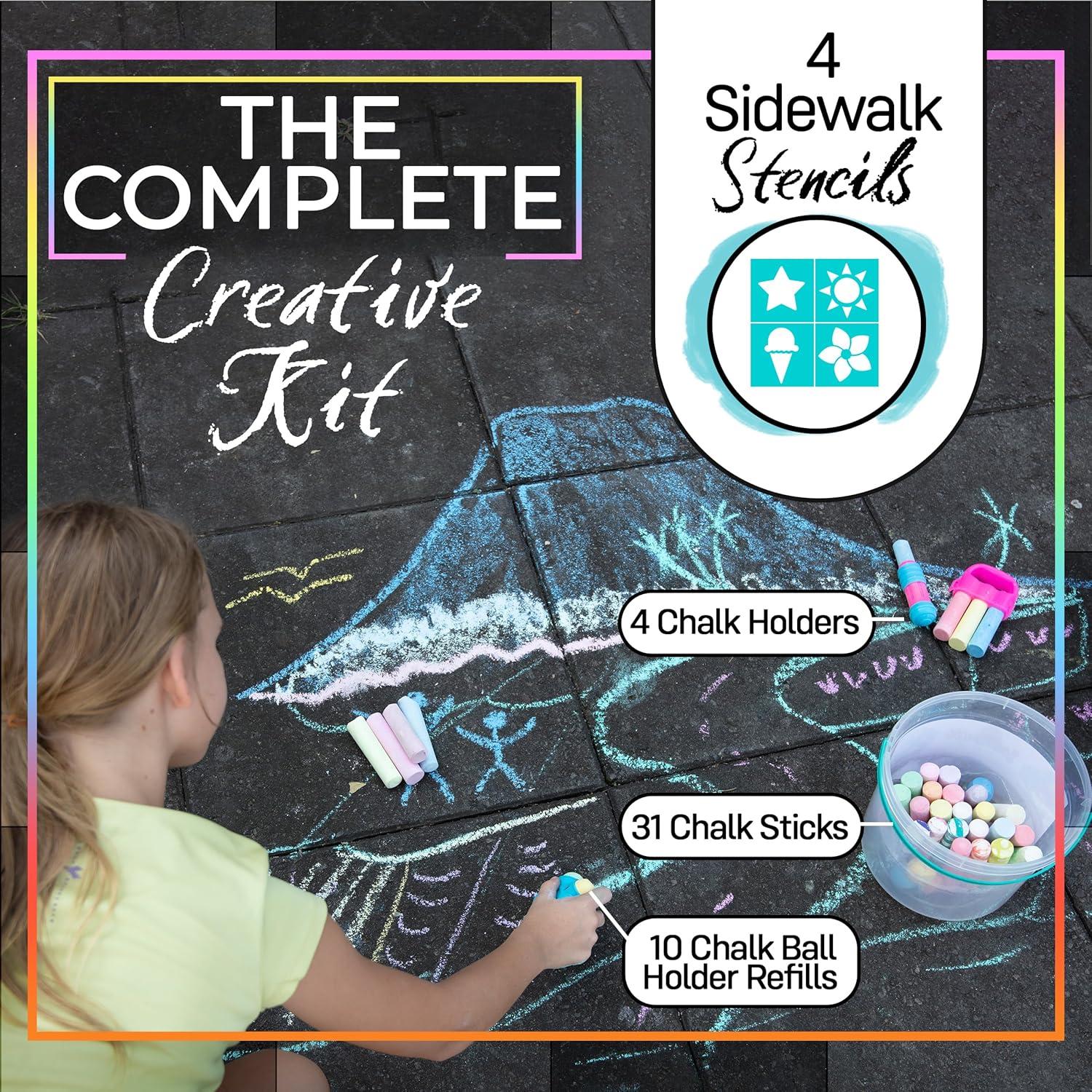 Set de Tiza al Aire Libre Loddie Doddie 49 Piezas Multicolor