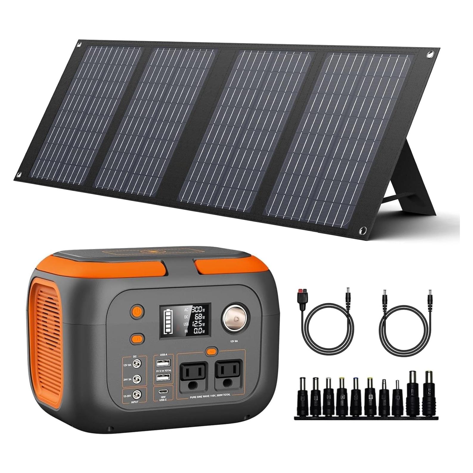 Estación de Energía Solar Portátil SinKeu 300W 260Wh Camping