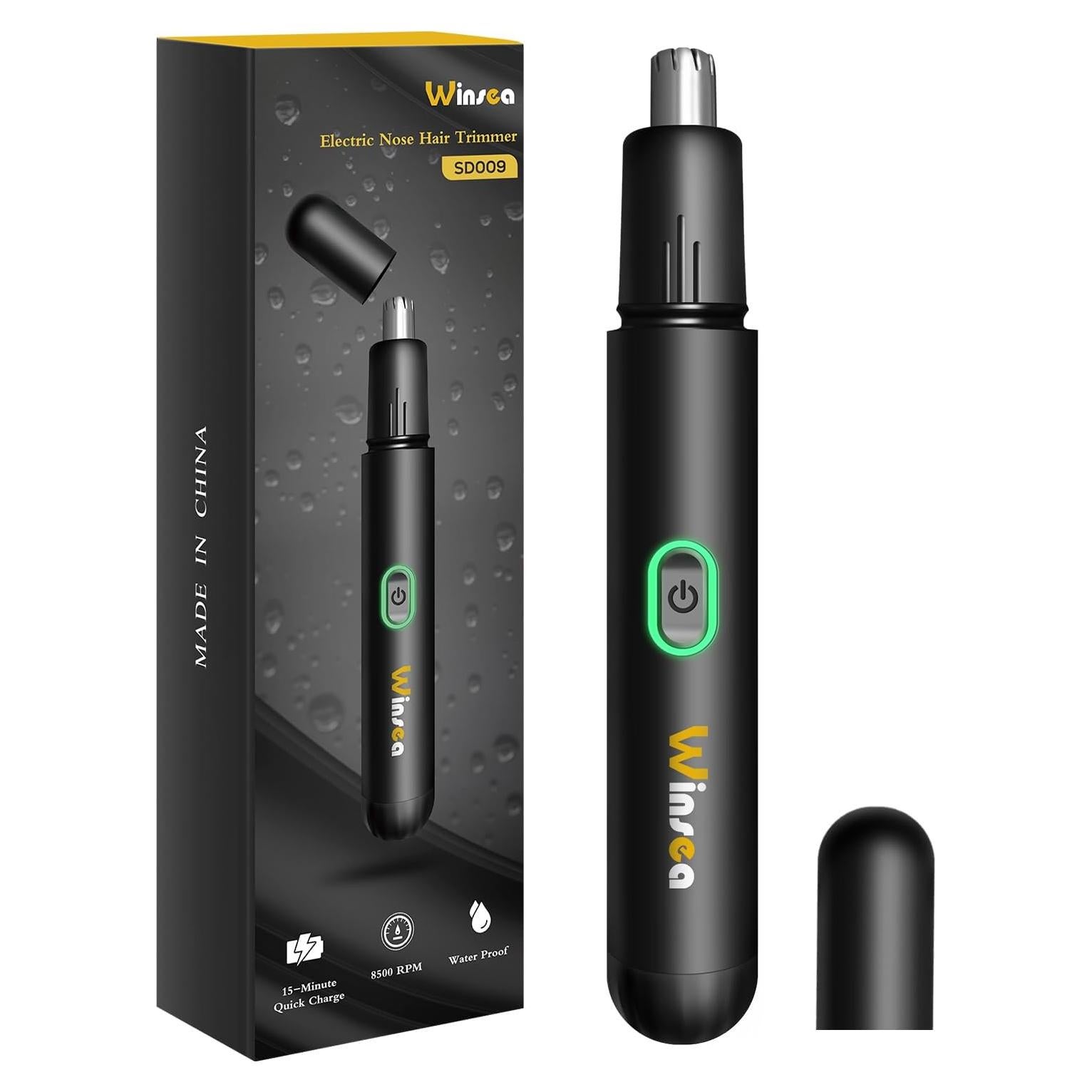 Recortador de Vello Nasal Winsea - Eléctrico 360° Impermeable