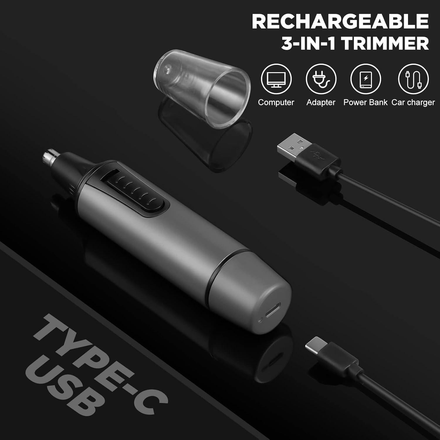 Recortador de Vello Nasal AREYZIN C332 ProMax Recargable IPX7