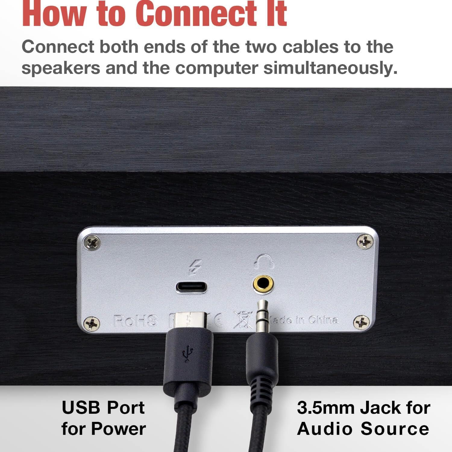 Altavoces de Computadora MICA M30, Barra de Sonido USB 5W