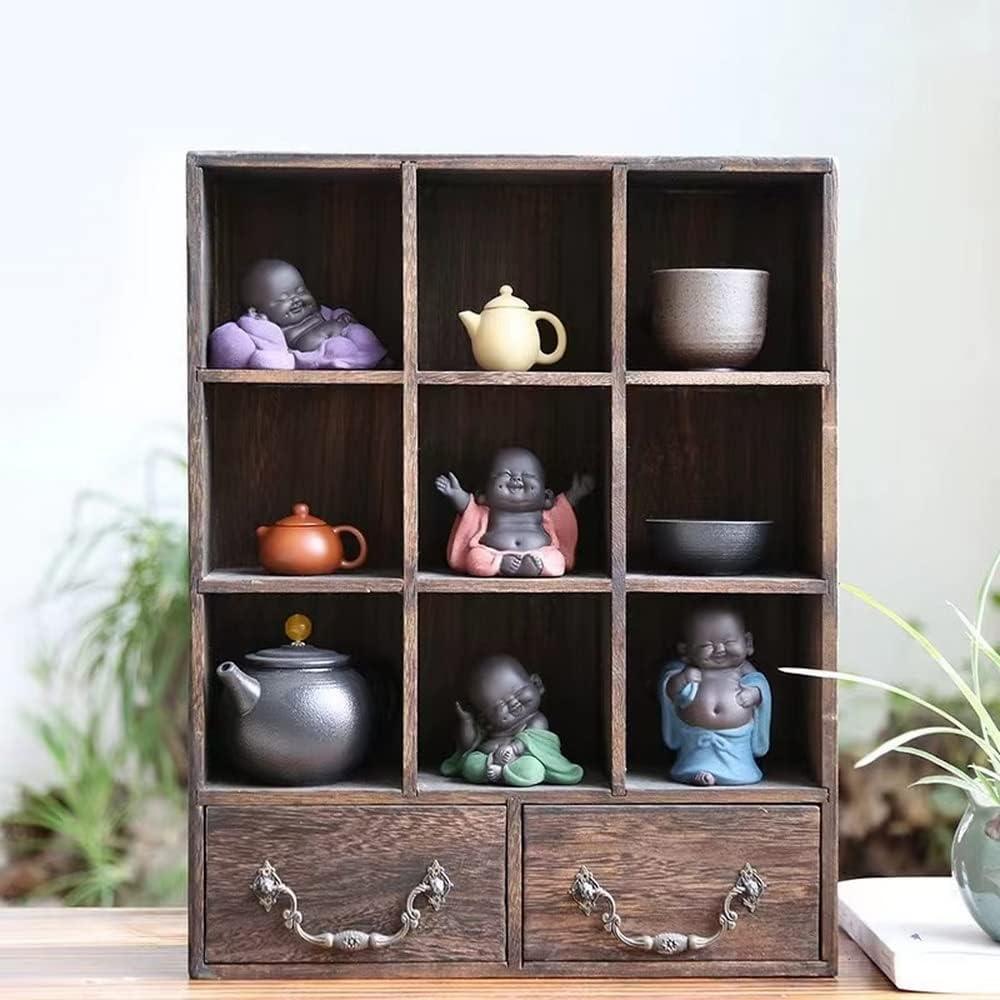 Estatua de Buda Riendo KJYHXX Cerámica Azul 8.5cm