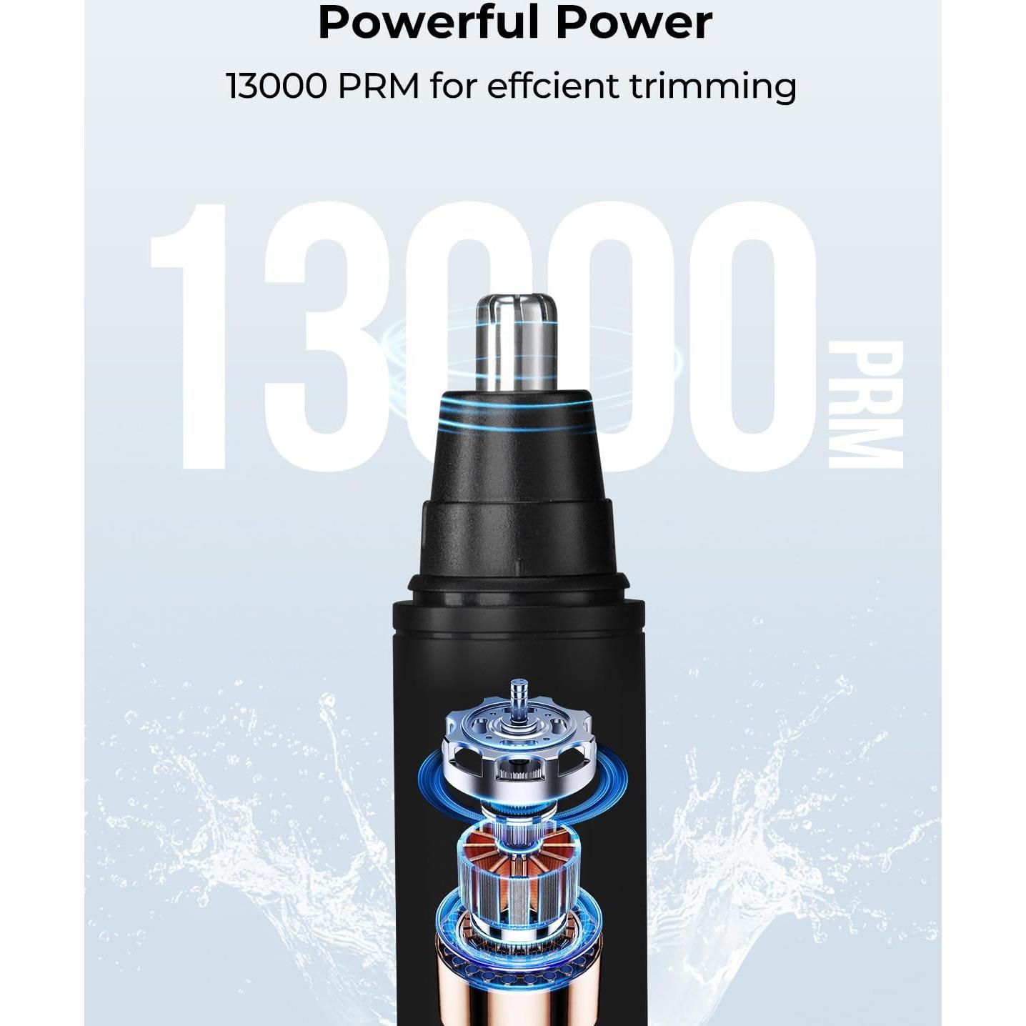 Recortador de Vello Nasal Eléctrico SUERBEATY Negro, Impermeable