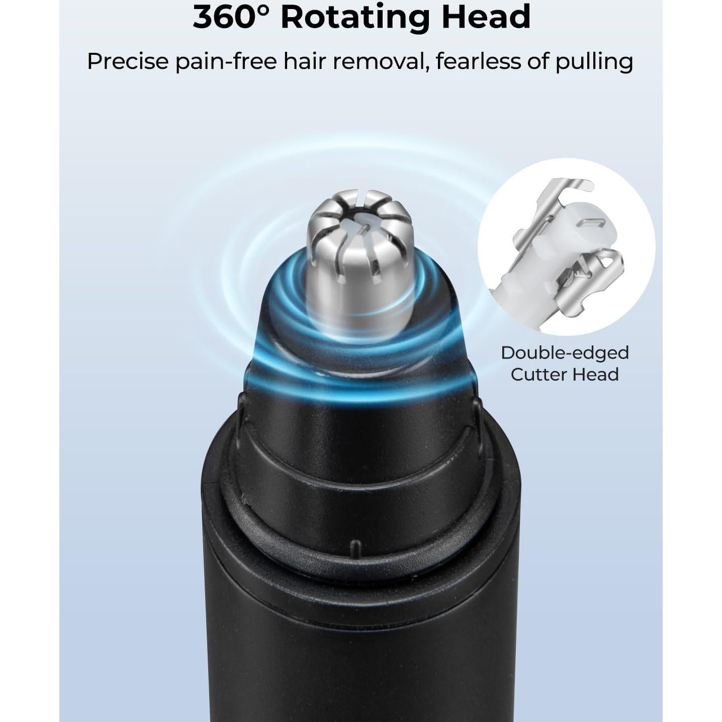 Recortador de Vello Nasal Eléctrico SUERBEATY Negro, Impermeable