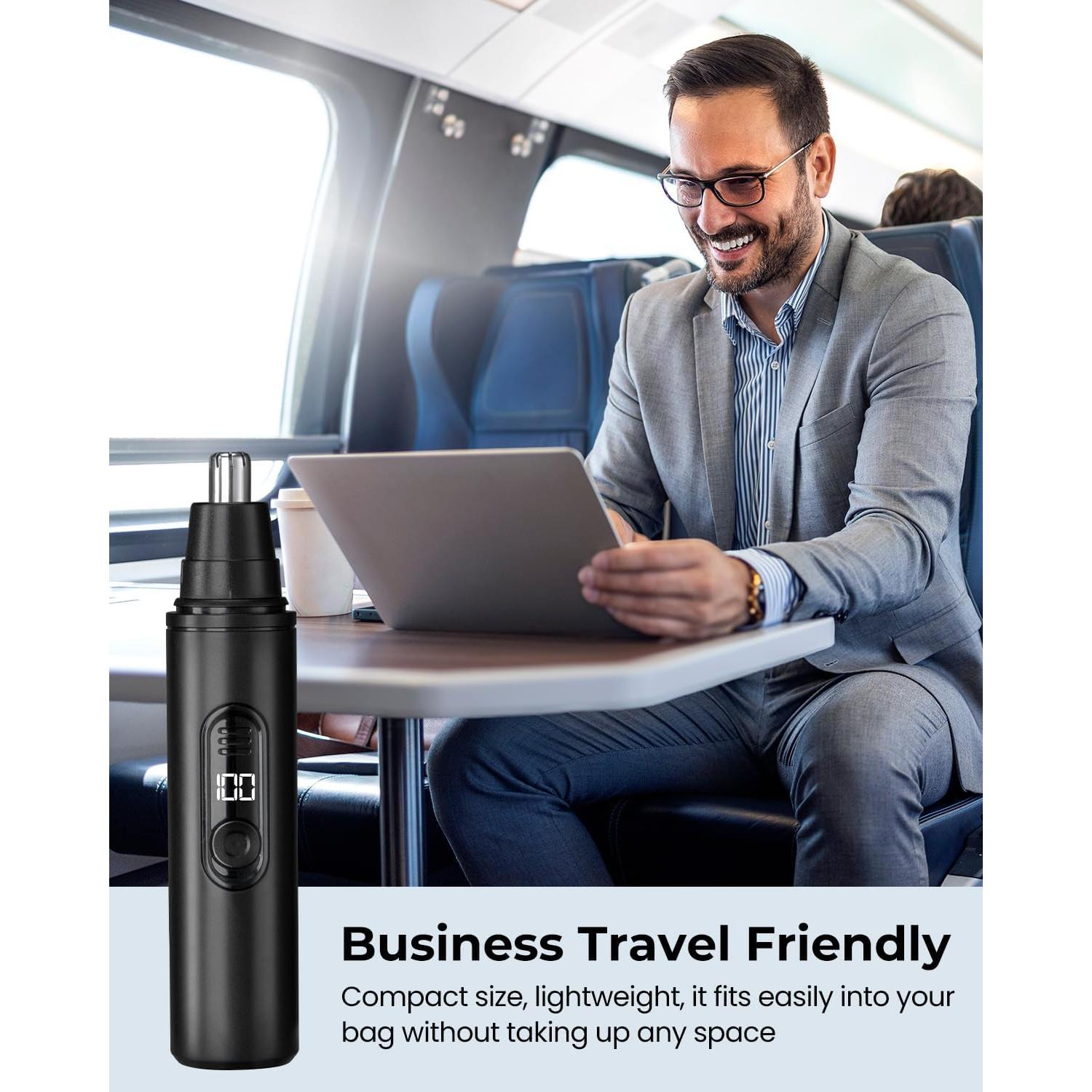 Recortador de Vello Nasal Eléctrico SUERBEATY Negro, Impermeable