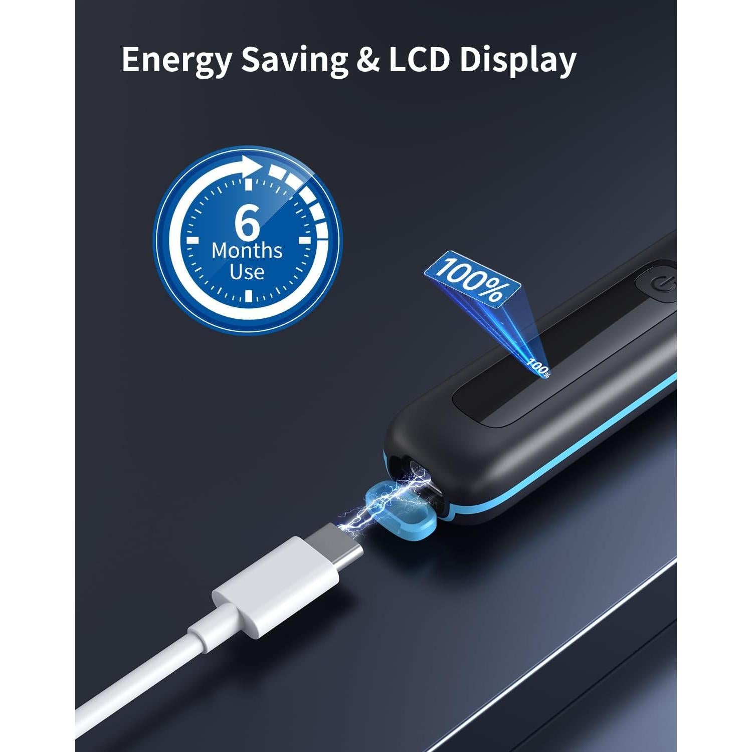 Recortador de Vello Nasal Seesoon IPX7 Recargable USB Azul