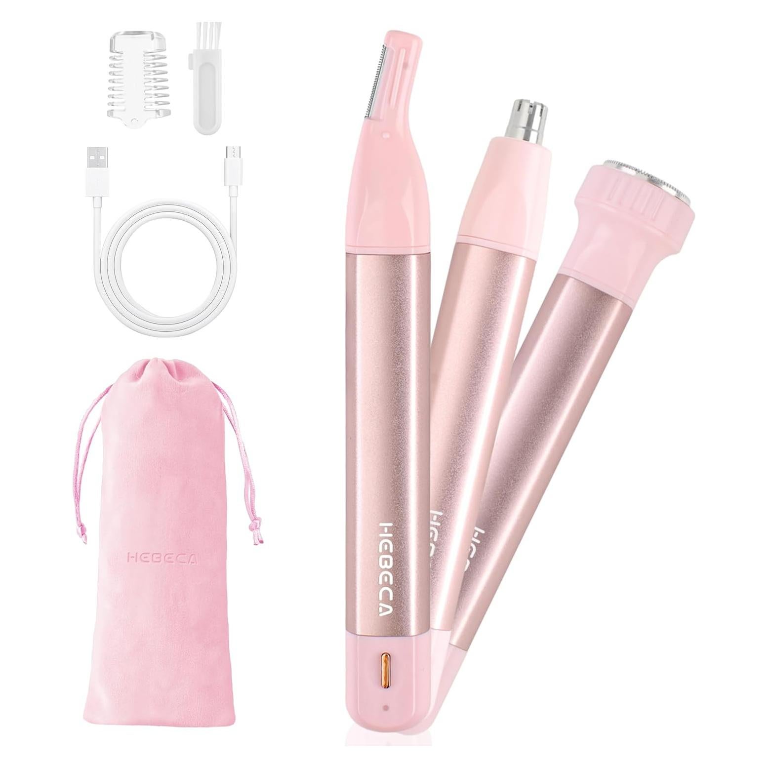 Recortador de Vello Nasal HEBECA 3 en 1 Recargable Impermeable