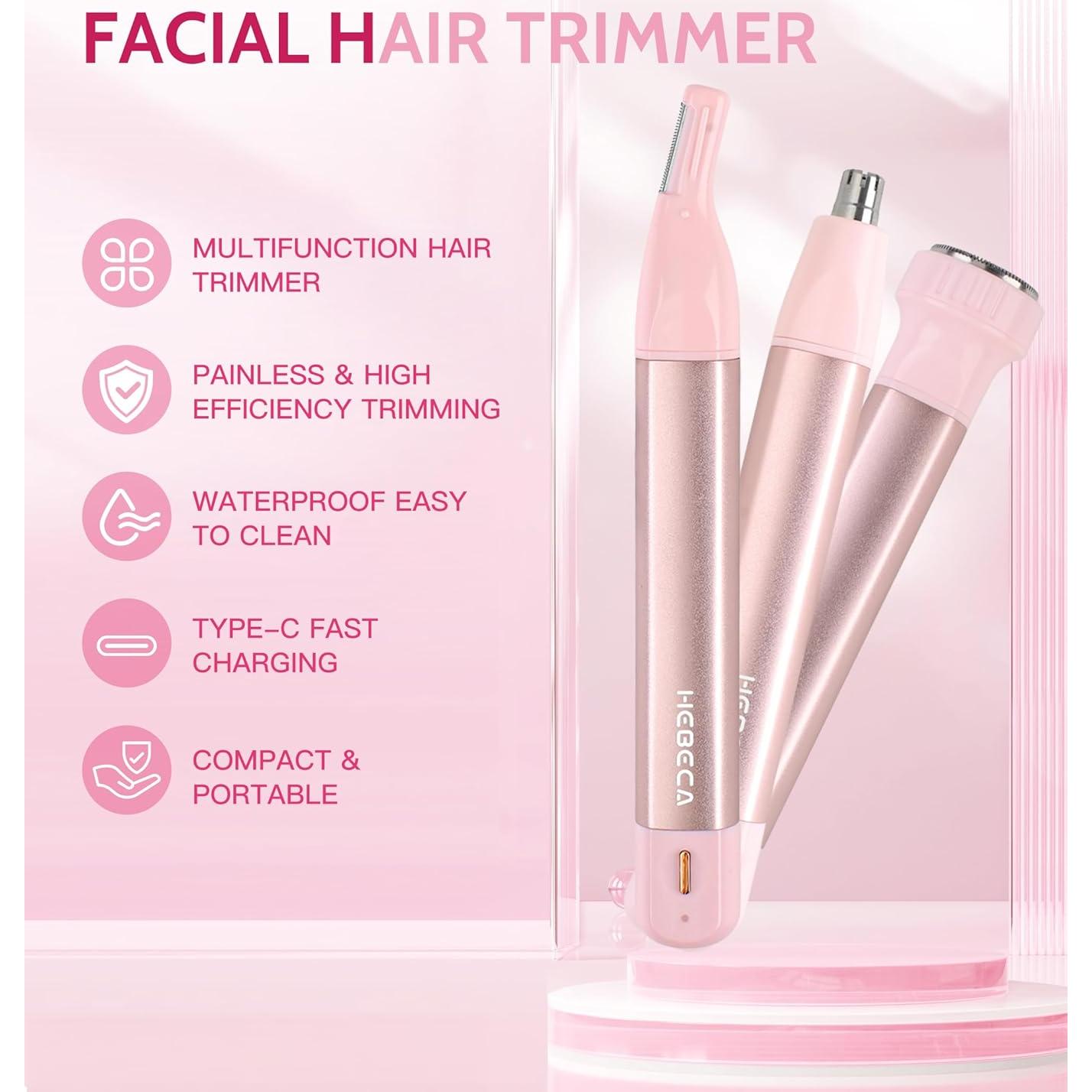 Recortador de Vello Nasal HEBECA 3 en 1 Recargable Impermeable