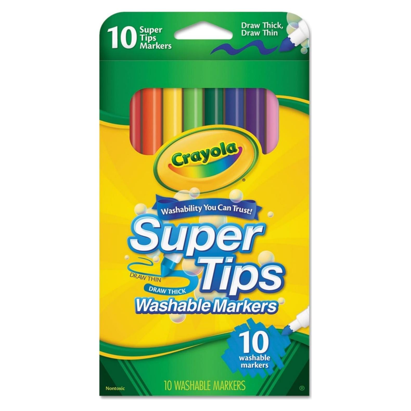 Marcadores Super Tip Lavables Crayola 10 Piezas