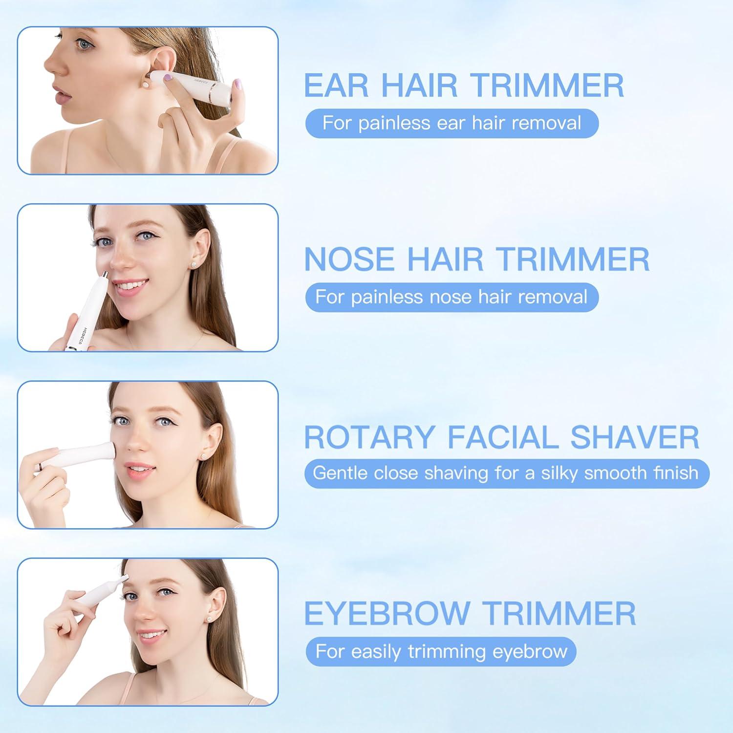 Recortador de Vello Facial HEBECA FT3001 3-en-1 Impermeable